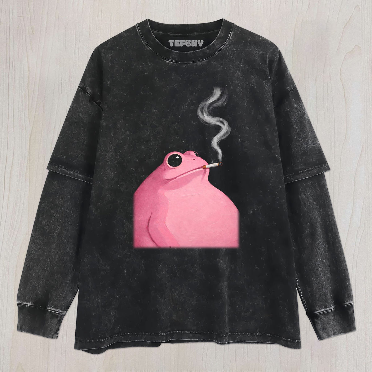 PINK SMOKING FROG UNISEX TEE, TANK TOP, LAYERED LS, SWEATSHIRT & HOODIE