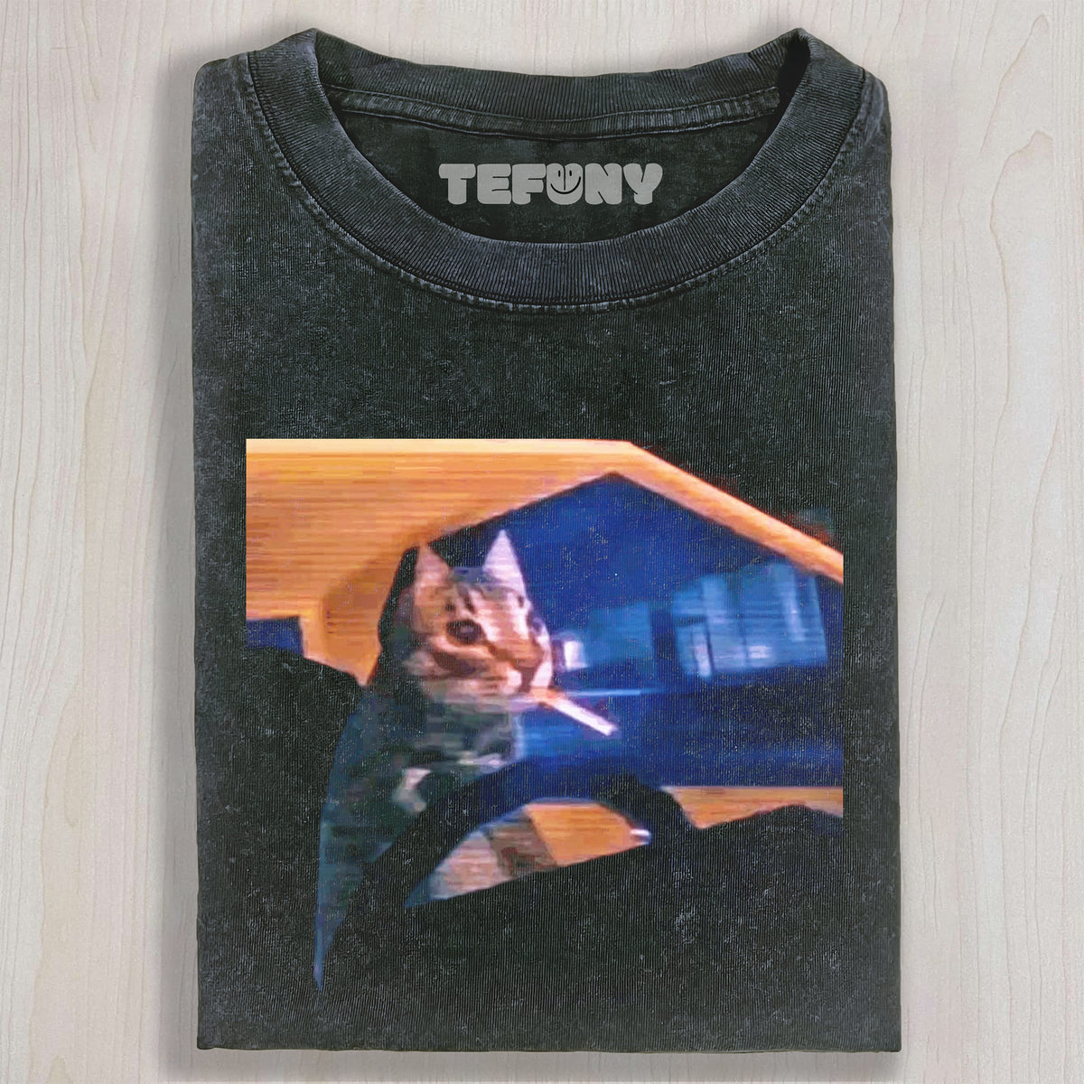 PIXEL SMOKING CAT UNISEX TEE, TANK TOP, LAYERED LS, SWEATSHIRT & HOODIE