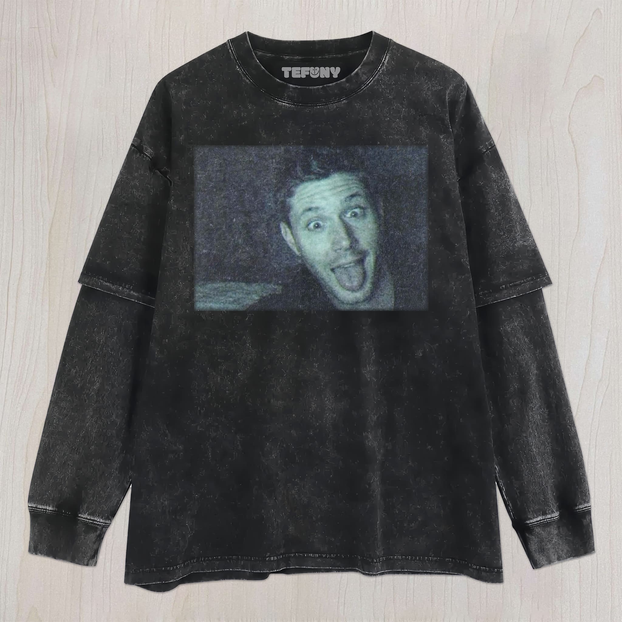 PLAYFUL WEIRD‑FACE SNAP T-SHIRT UNISEX TEE, TANK TOP, LAYERED LS, SWEATSHIRT & HOODIE
