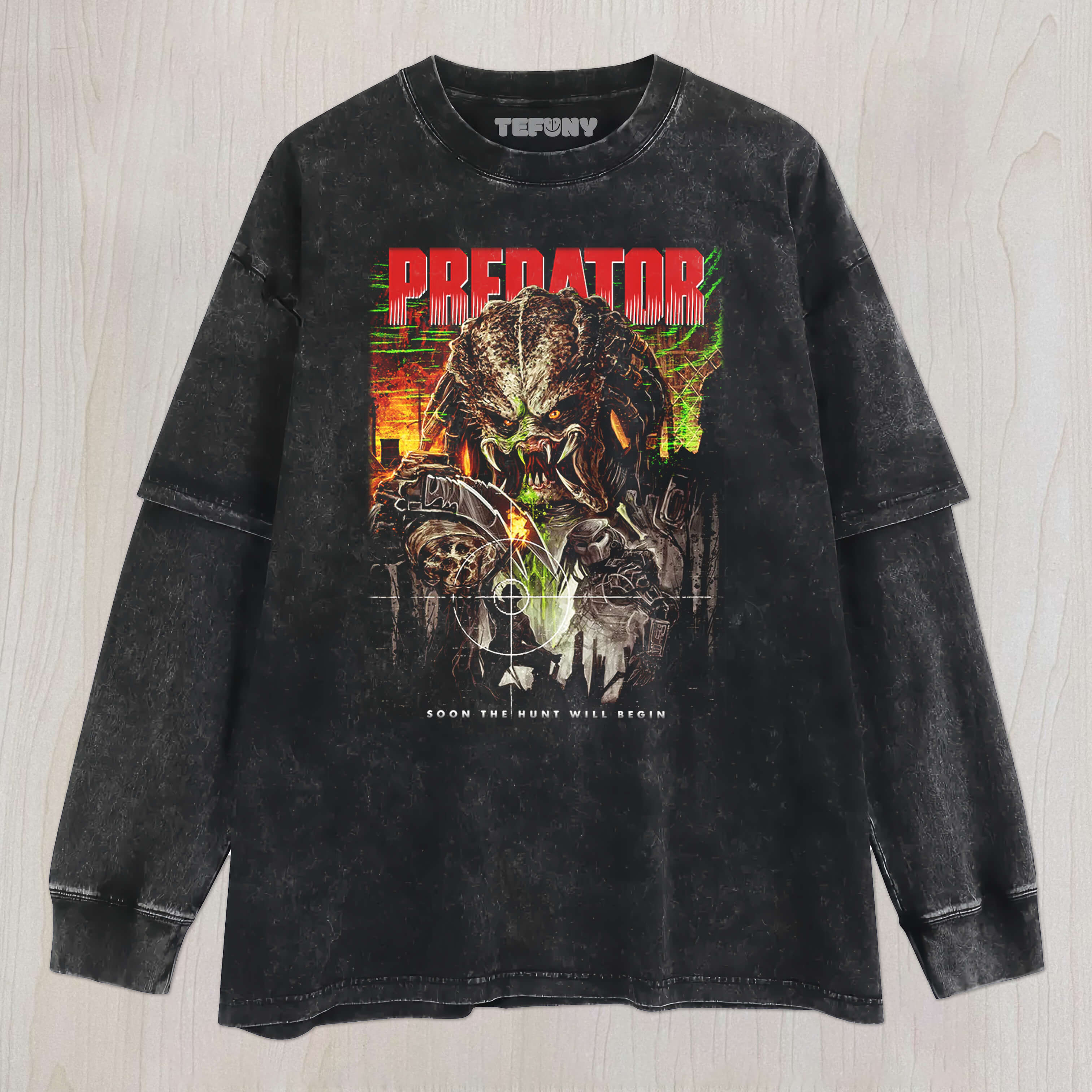 PREDATOR SOON THE HUNT WILL BEGIN UNISEX TEE, TANK TOP, LAYERED LS, SWEATSHIRT & HOODIE