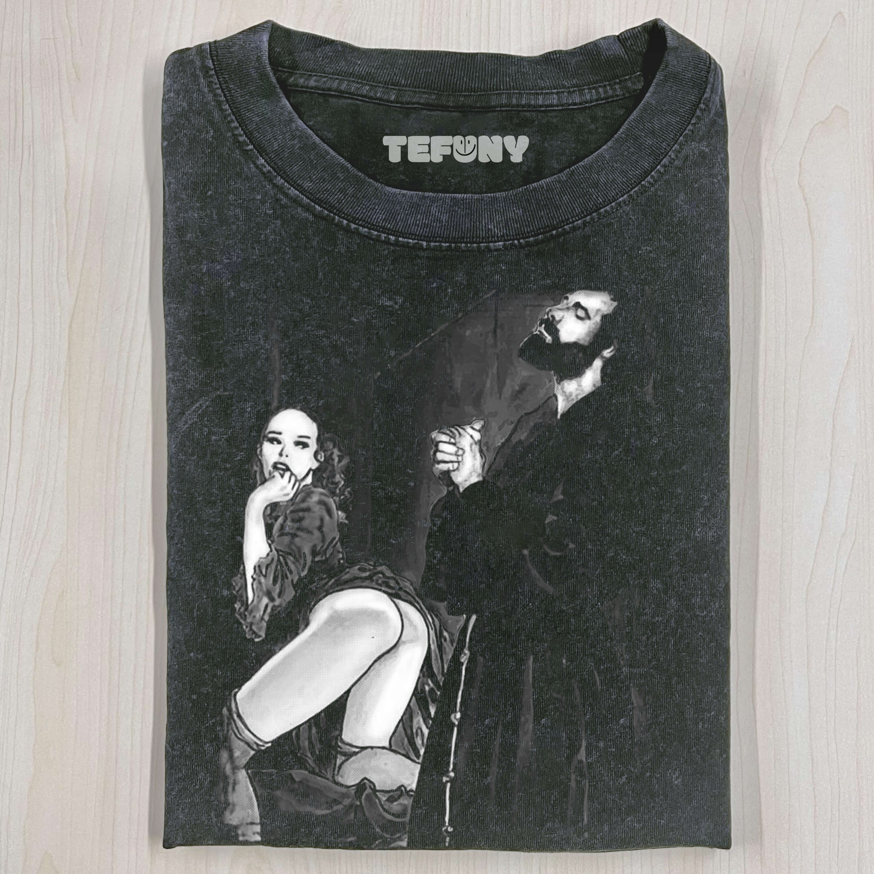 PRIEST BEING TEMPTED BY LEWD GIRL DISTRACTION T-SHIRT
