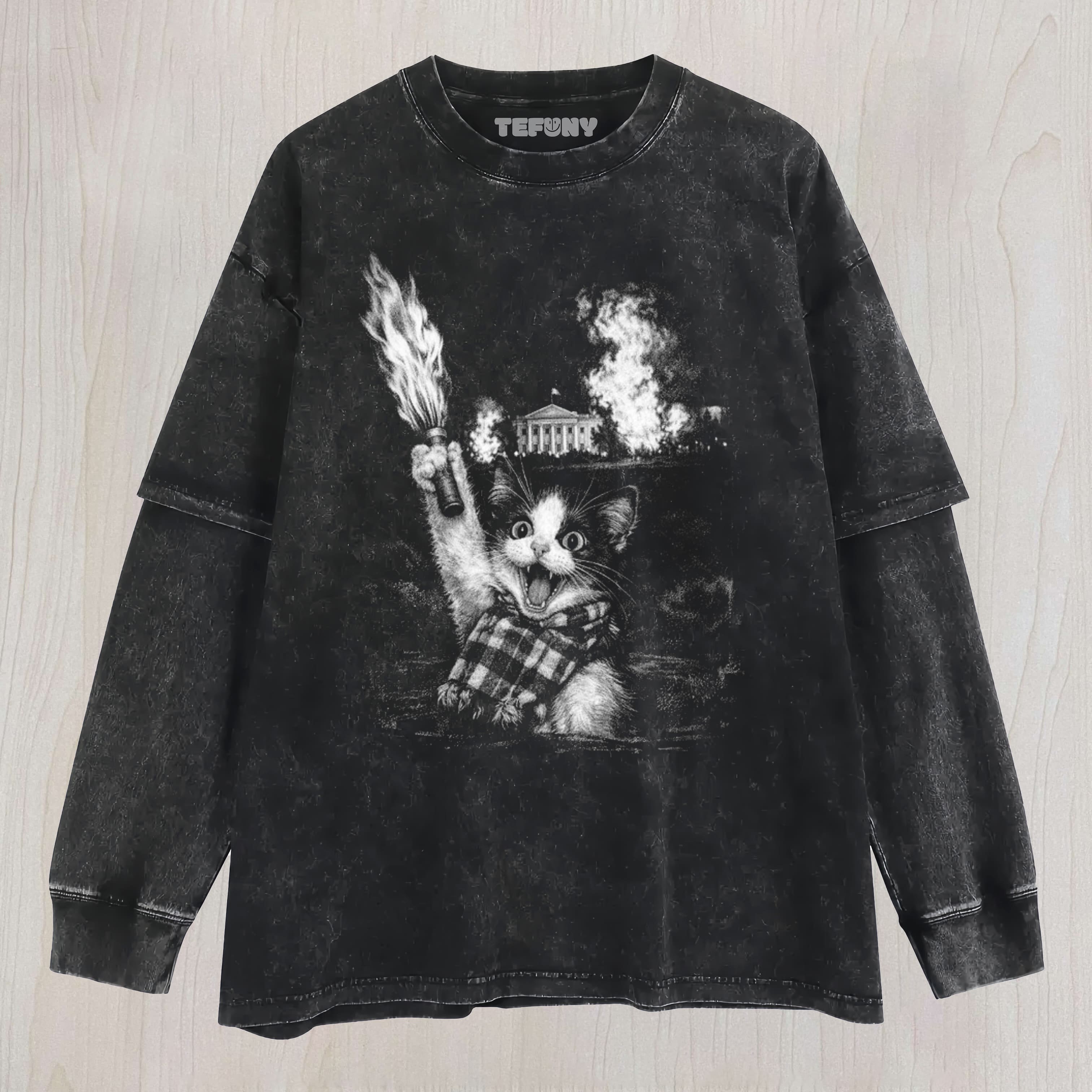 PROBLEM SOLVER CAT UNISEX TEE, TANK TOP, LAYERED LS, SWEATSHIRT & HOODIE