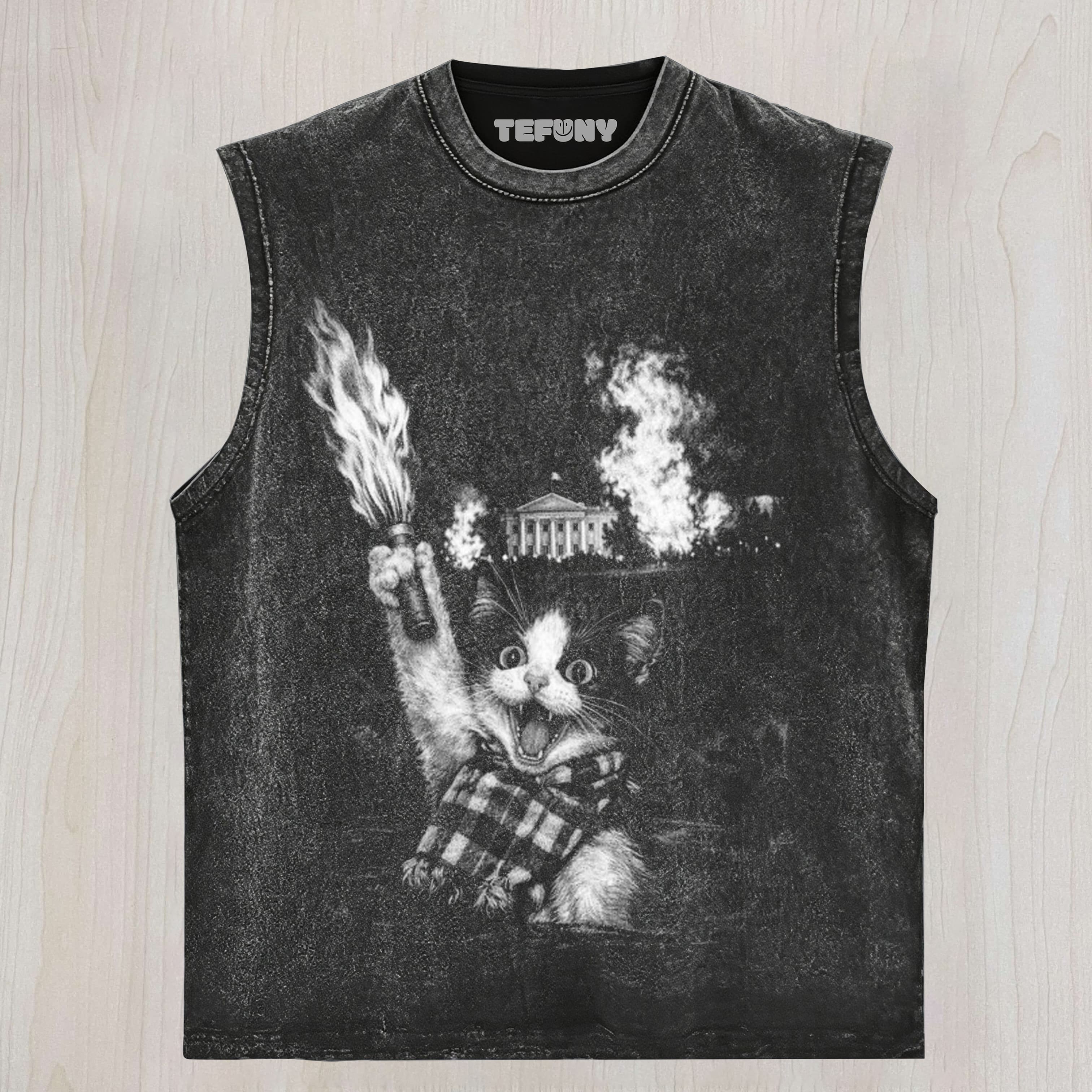 PROBLEM SOLVER CAT UNISEX TEE, TANK TOP, LAYERED LS, SWEATSHIRT & HOODIE