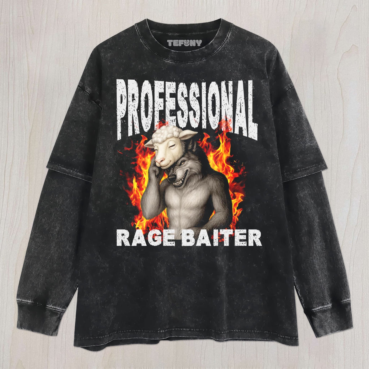 PROFESSIONAL RAGE BAITER FUNNY SHIRT UNISEX TEE, TANK TOP, LAYERED LS, SWEATSHIRT & HOODIE
