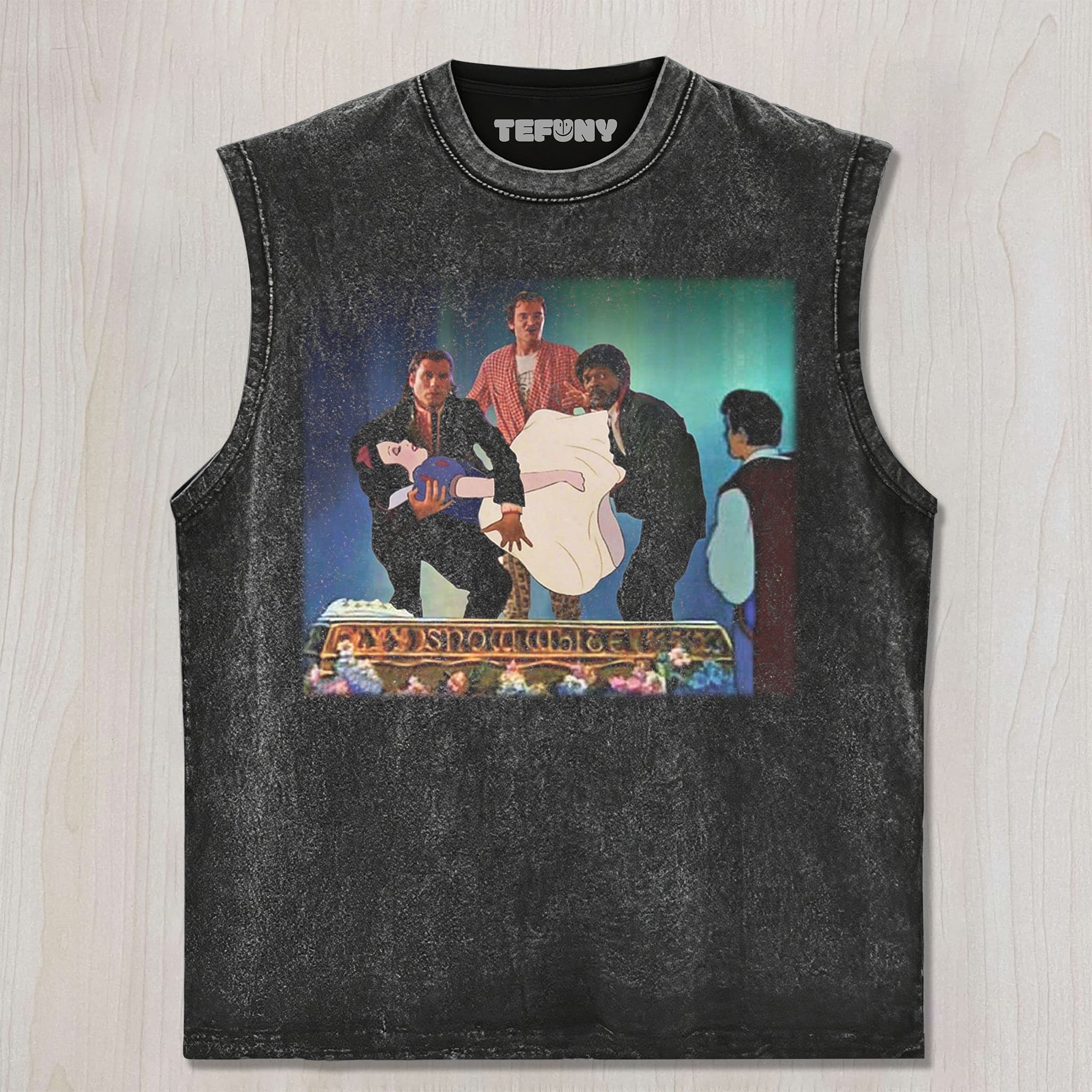 PULP FICTION AND SNOW WHITE UNISEX TEE, TANK TOP, LAYERED LS, SWEATSHIRT & HOODIE