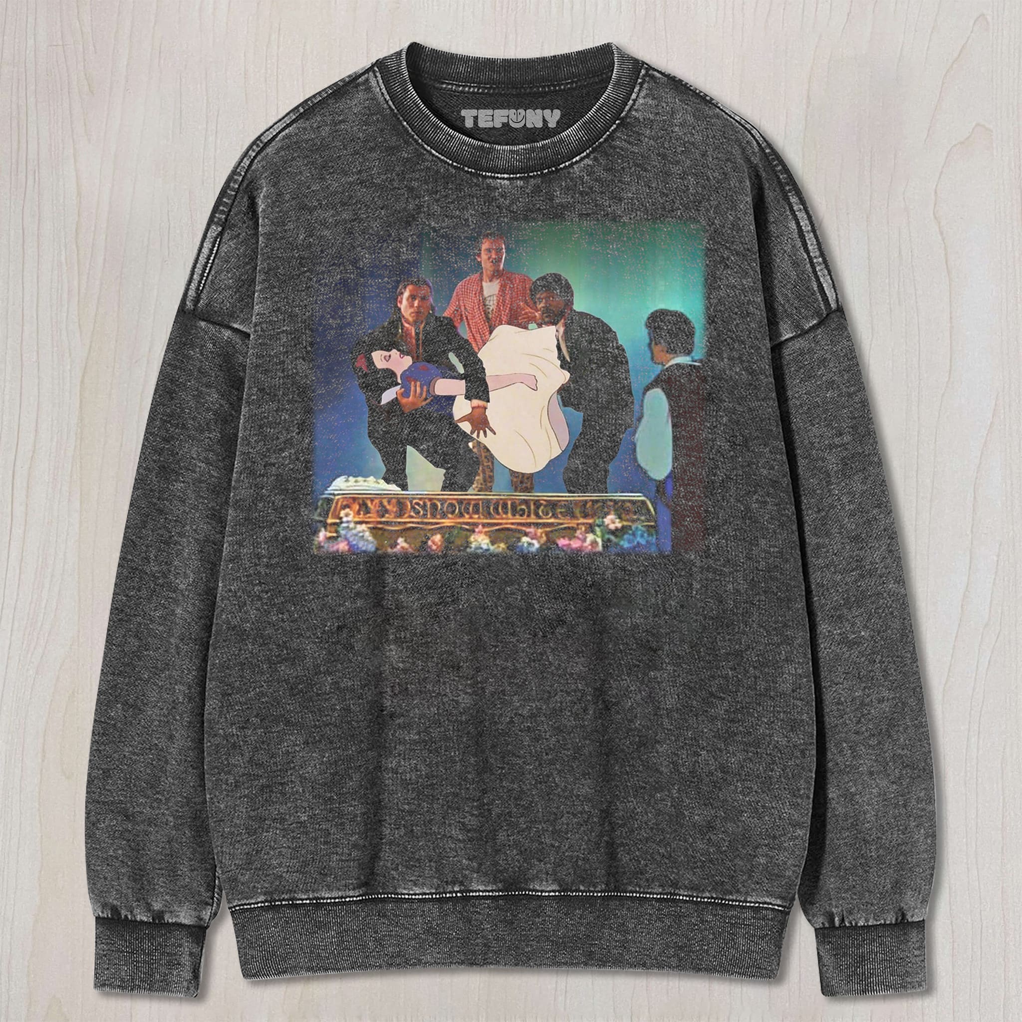 PULP FICTION AND SNOW WHITE UNISEX TEE, TANK TOP, LAYERED LS, SWEATSHIRT & HOODIE