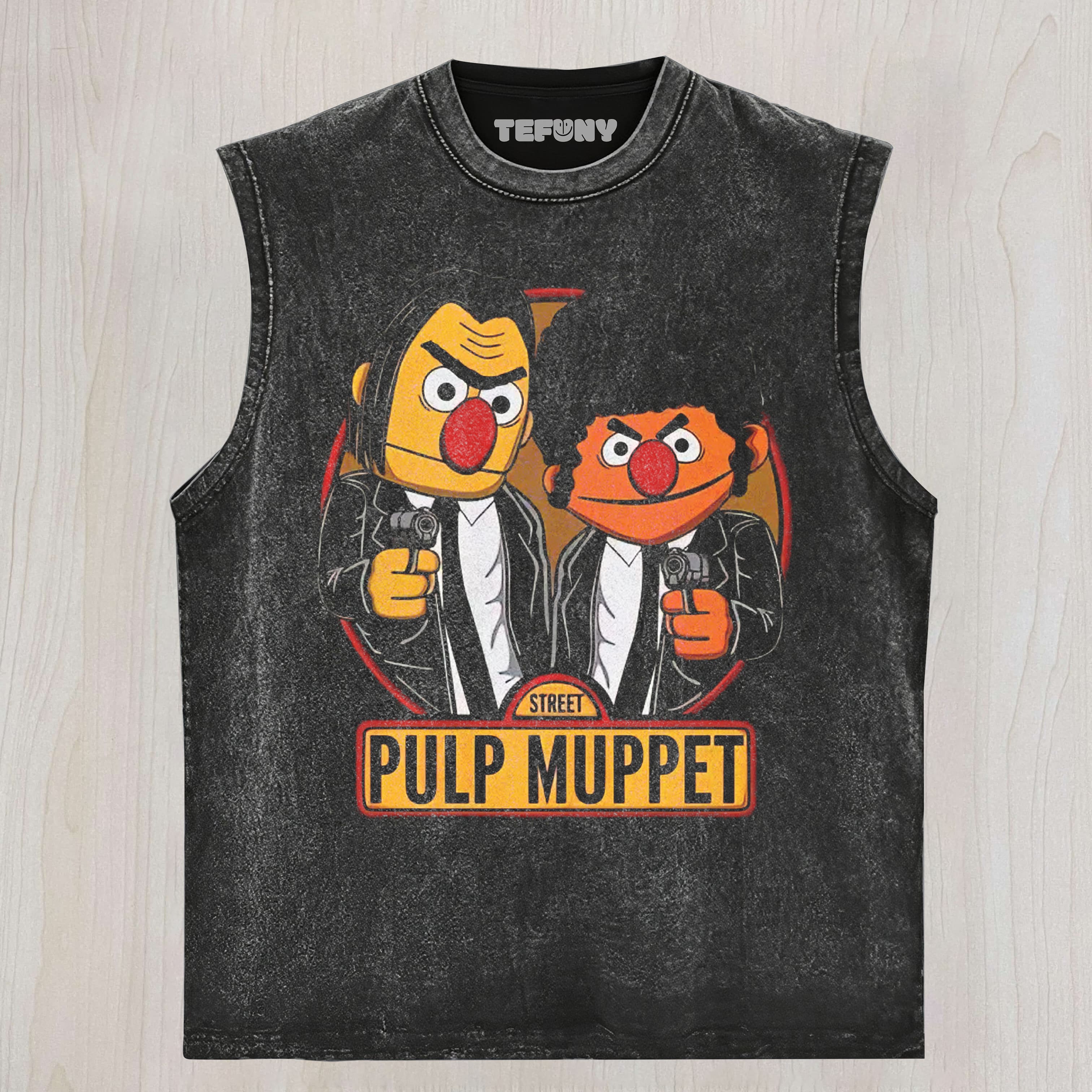 PULP MUPPET PUPPET PARODY TANK TOP