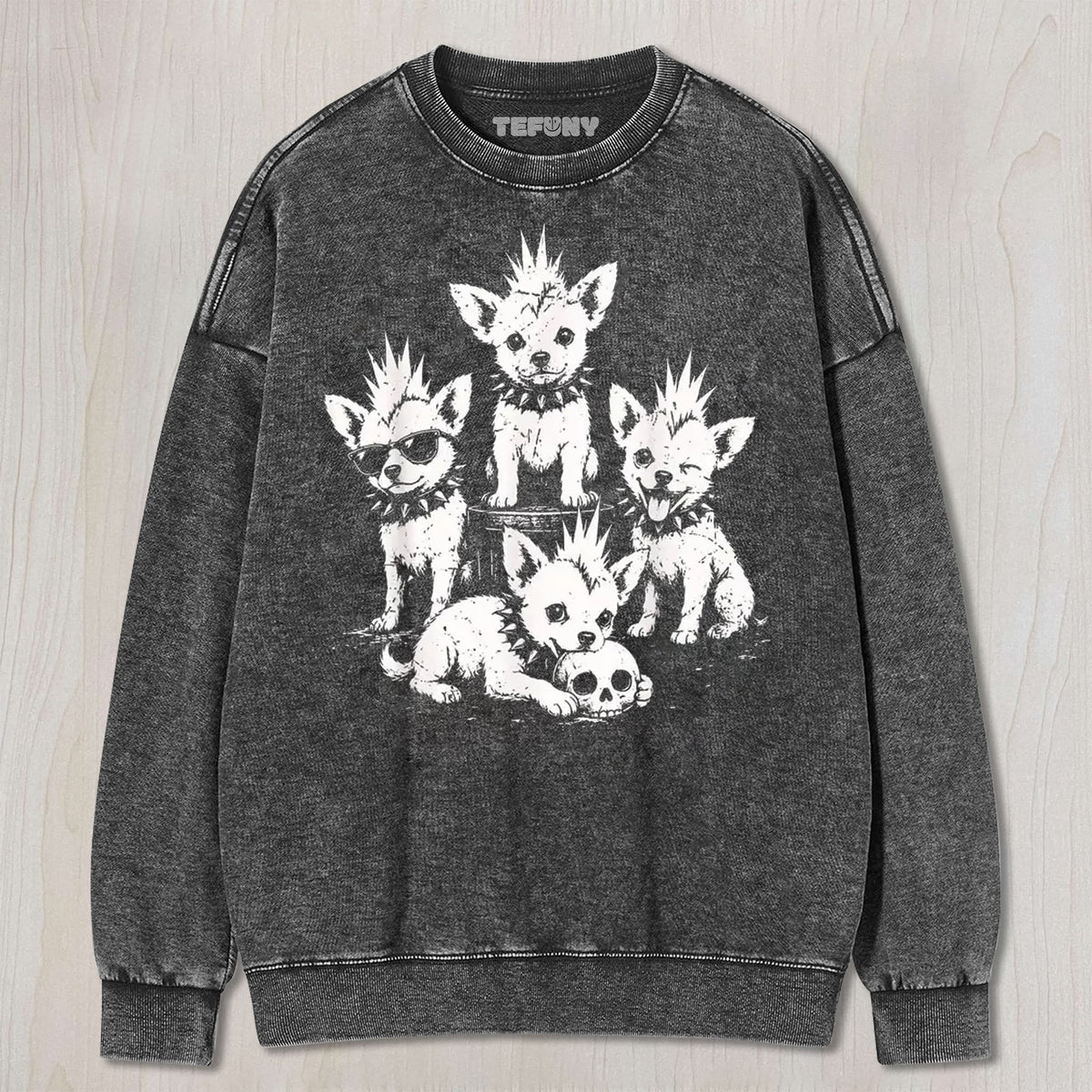PUNK ROCK CHIHUAHUA GRAPHIC T-SHIRT UNISEX TEE, TANK TOP, LAYERED LS, SWEATSHIRT & HOODIE