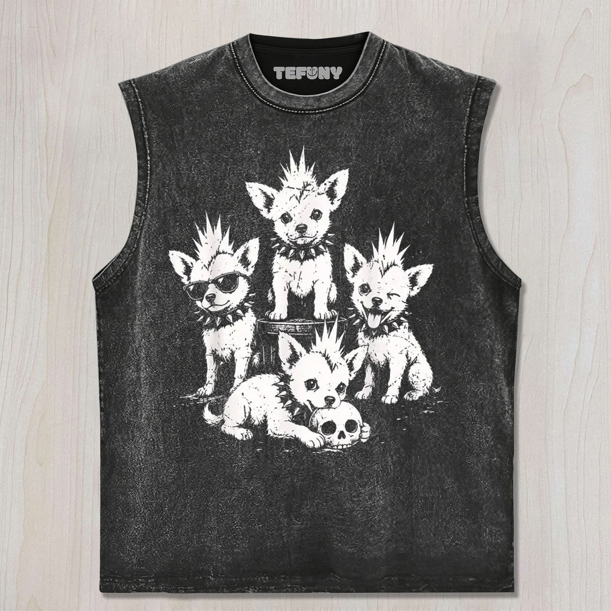 PUNK ROCK CHIHUAHUA GRAPHIC T-SHIRT UNISEX TEE, TANK TOP, LAYERED LS, SWEATSHIRT & HOODIE