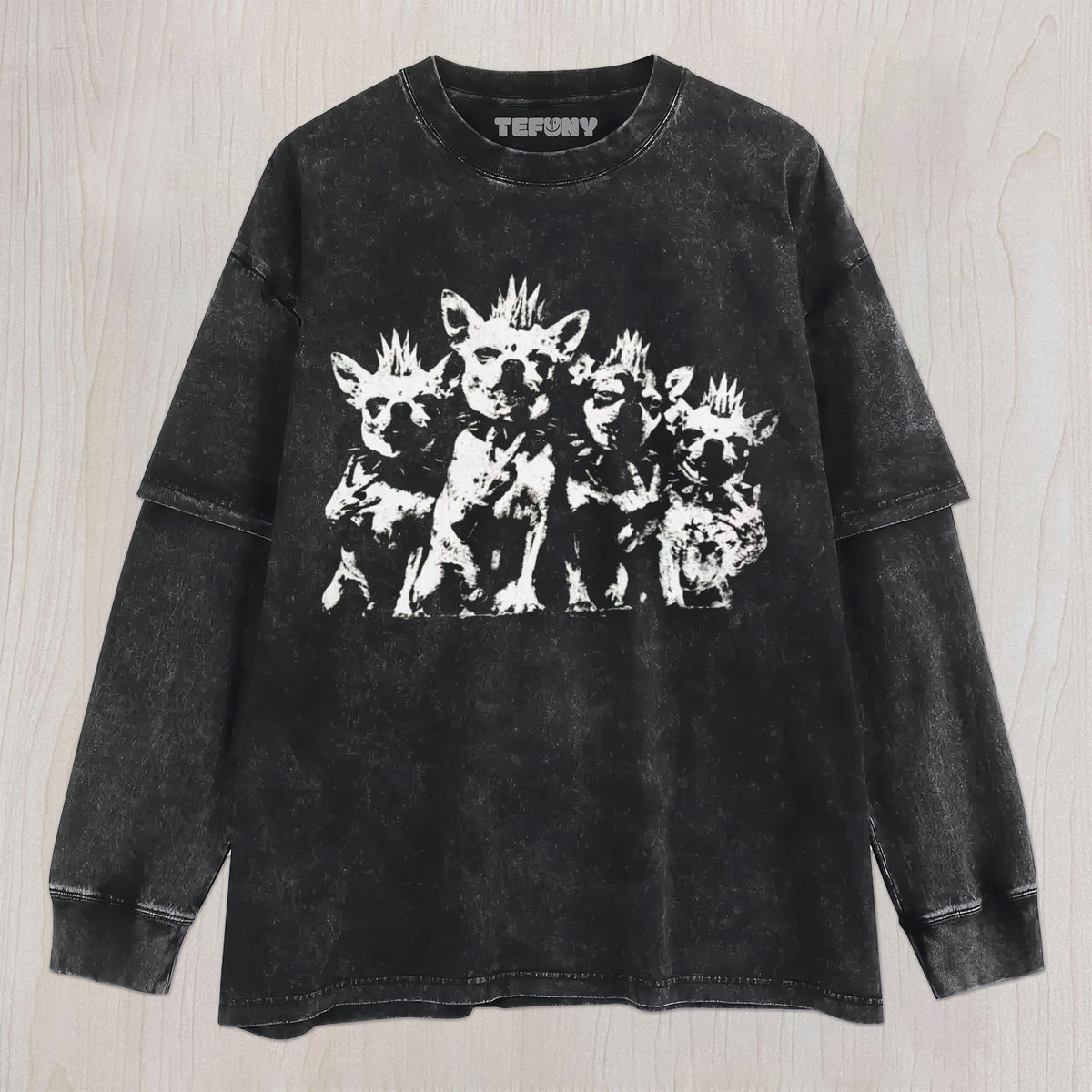 PUNK ROCK CHIHUAHUA GRAPHIC V2 T-SHIRT UNISEX TEE, TANK TOP, LAYERED LS, SWEATSHIRT & HOODIE
