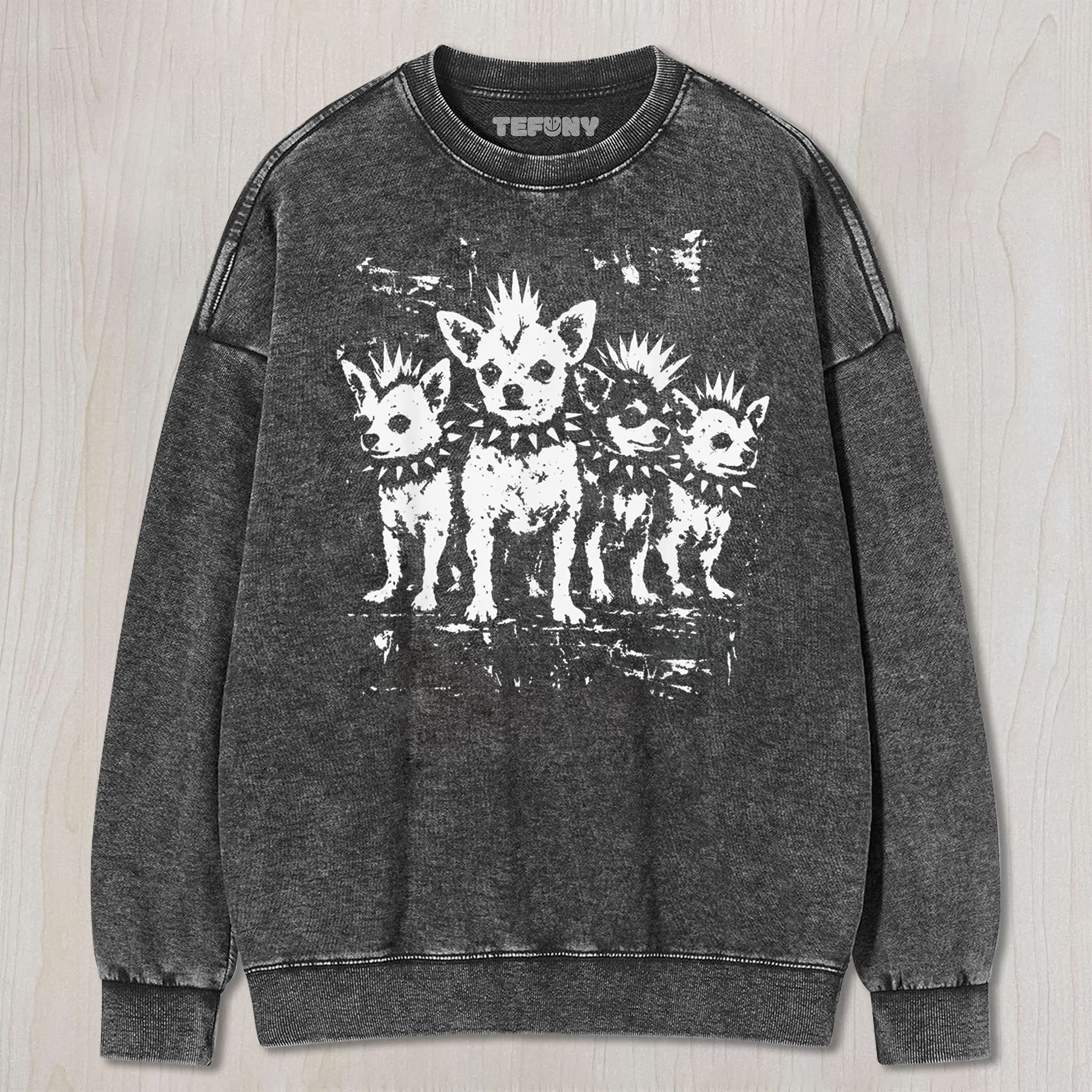 PUNK ROCK CHIHUAHUA GRAPHIC V3 T-SHIRT UNISEX TEE, TANK TOP, LAYERED LS, SWEATSHIRT & HOODIE