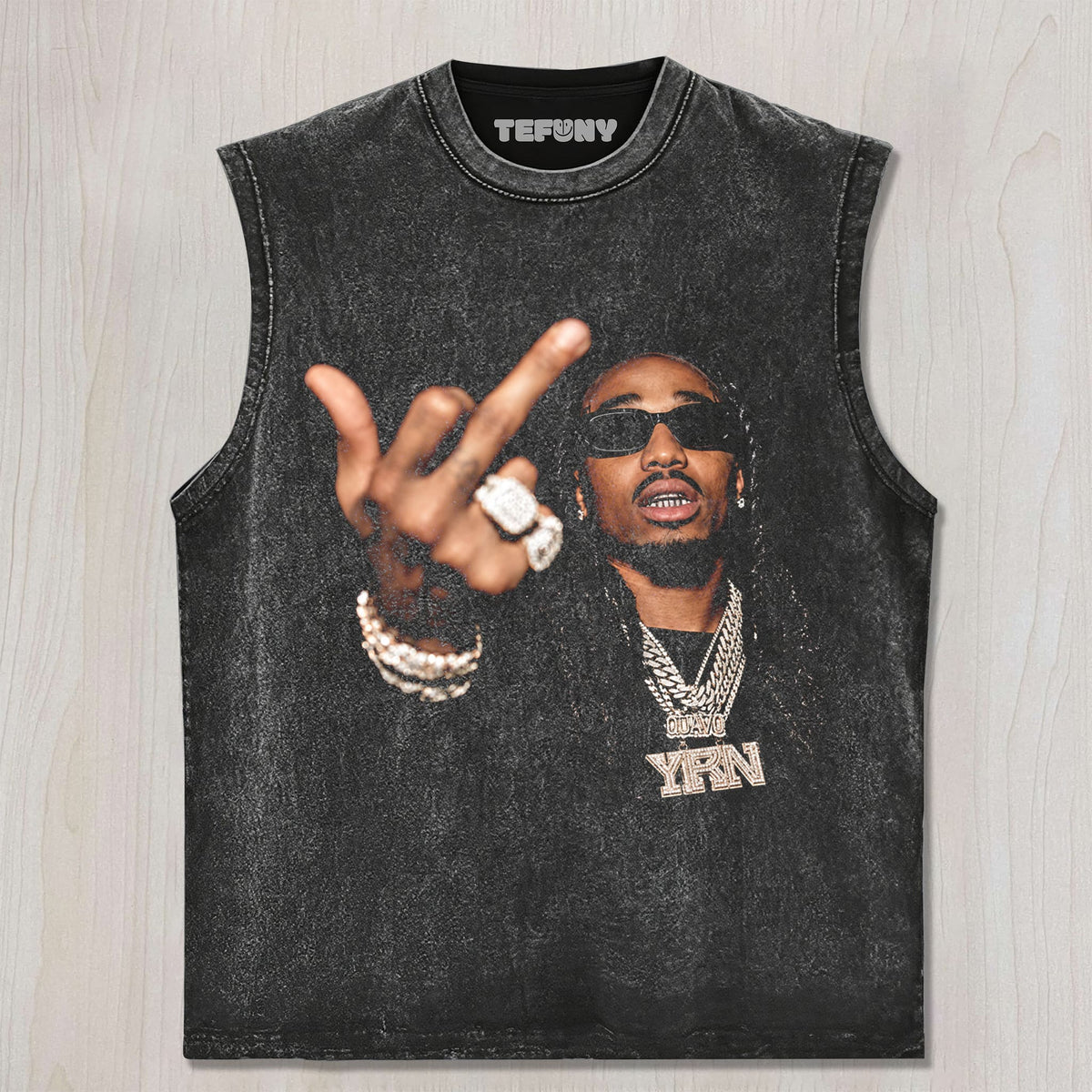QUAVO MIDDLE FINGER UNISEX TEE, TANK TOP, LAYERED LS, SWEATSHIRT & HOODIE
