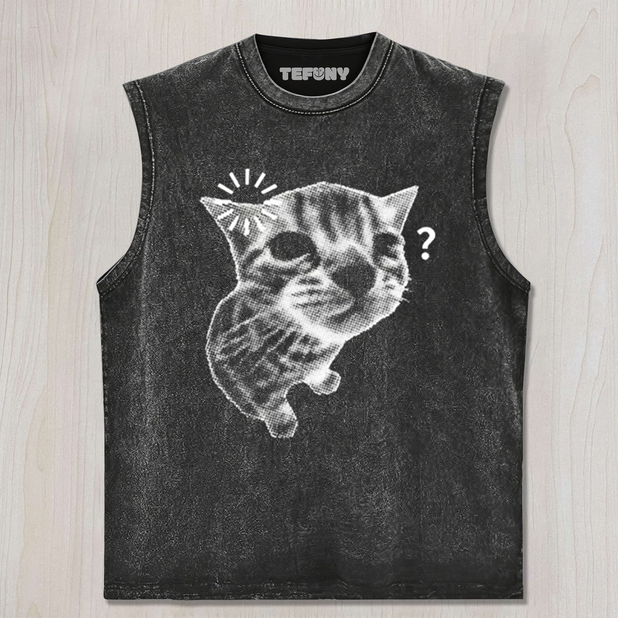 QUESTION MARK CAT MEME UNISEX TEE, TANK TOP, LAYERED LS, SWEATSHIRT & HOODIE