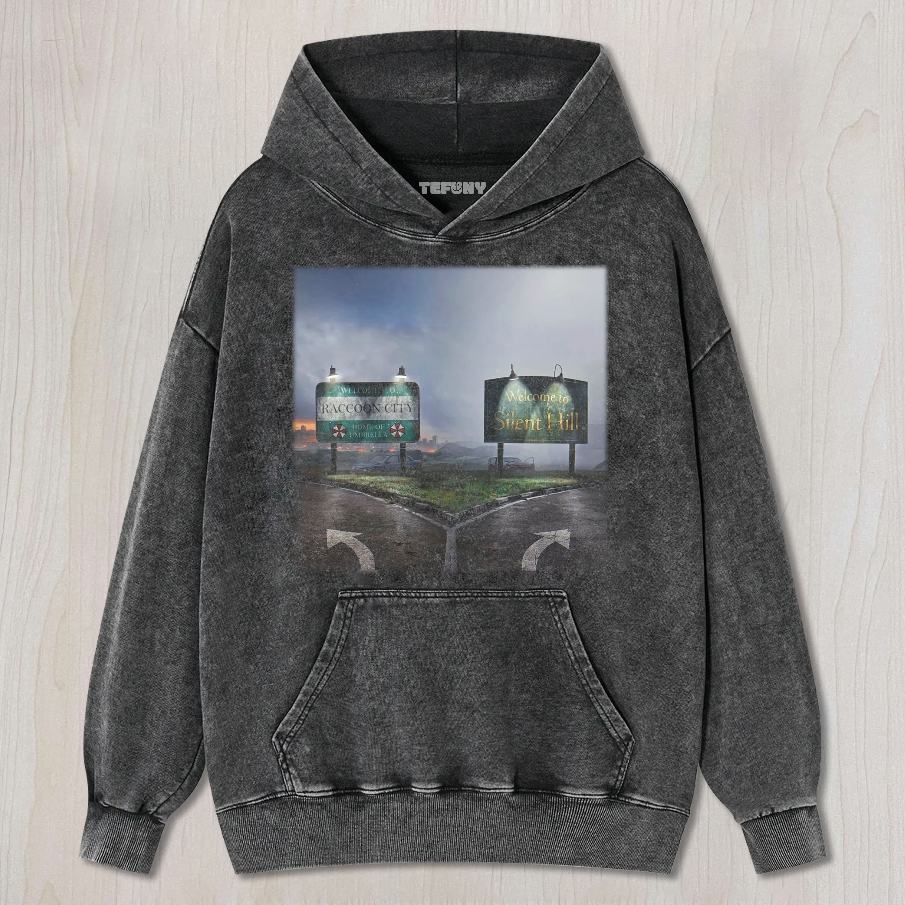 RACCOON CITY OR SILENT HILL TEE & SWEAT & HOOD
