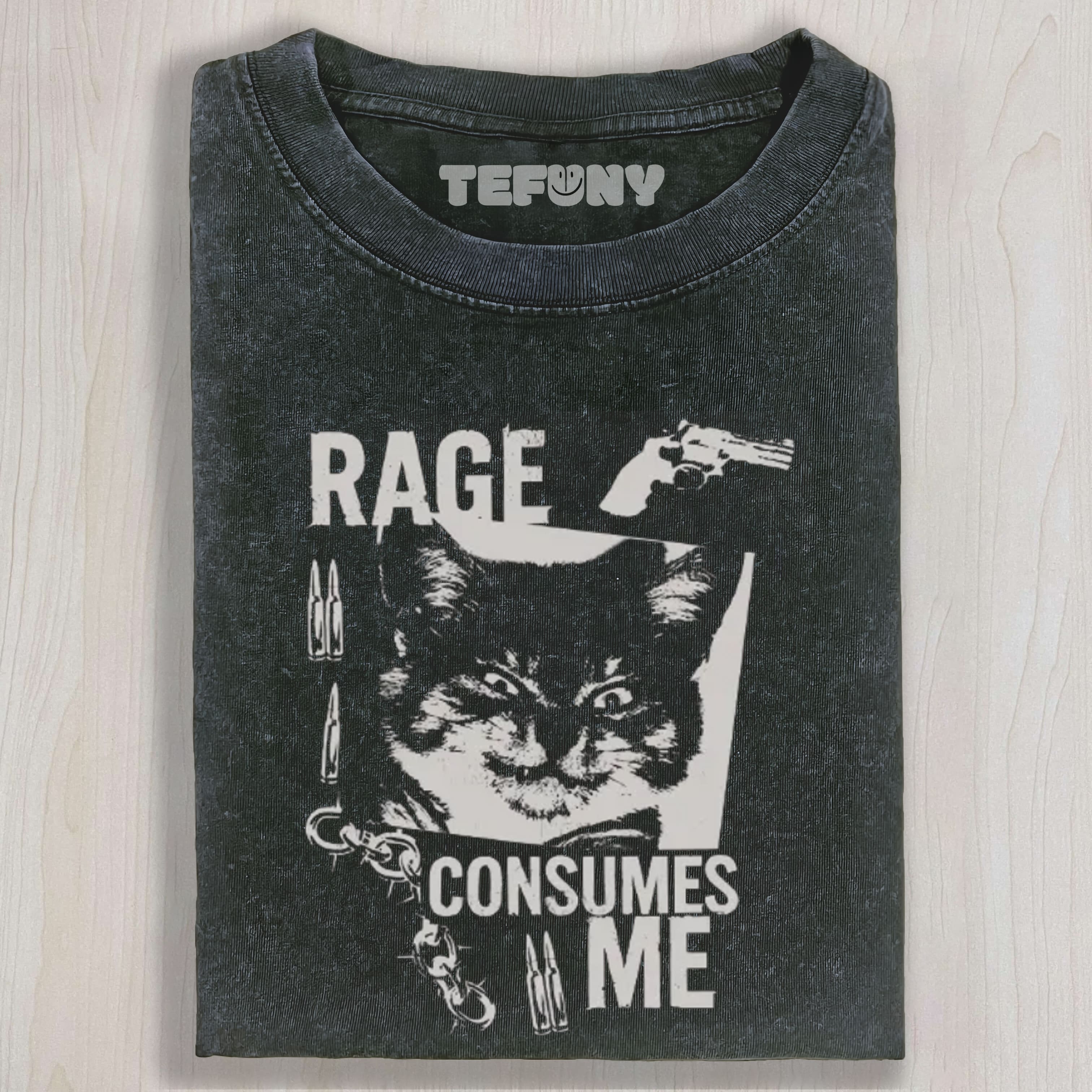 RAGE CONSUMES ME FUNNY CAT MEME UNISEX TEE, TANK TOP, LAYERED LS, SWEATSHIRT & HOODIE