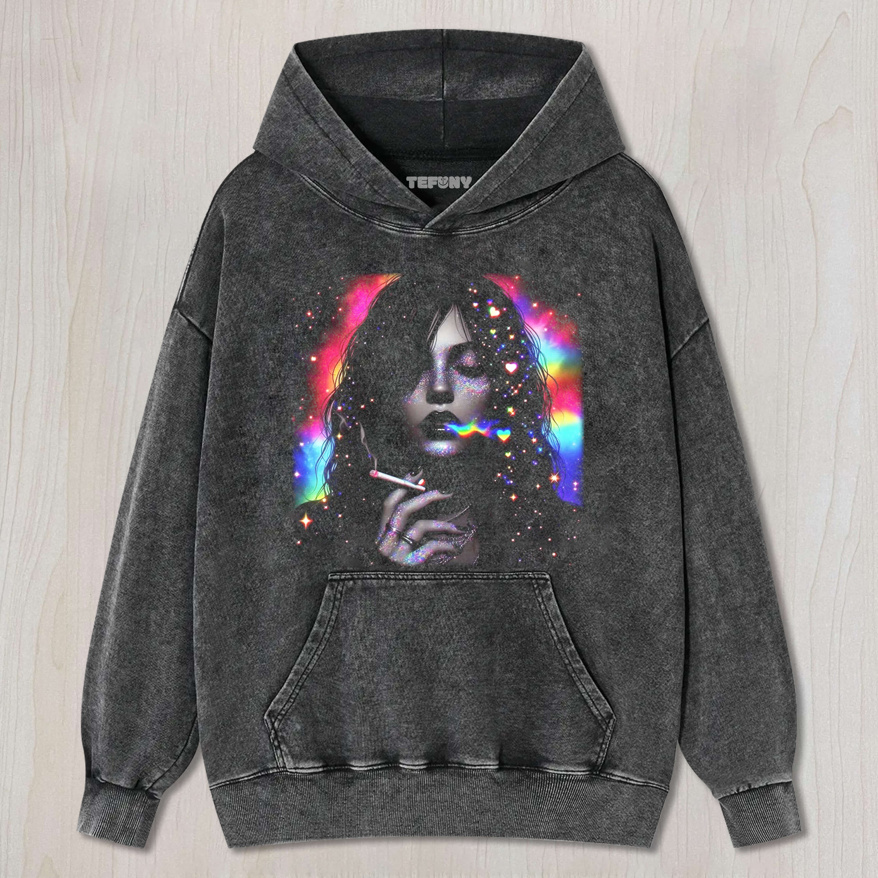 RAINBOW WOMAN SMOKING TEE & SWEAT & HOOD