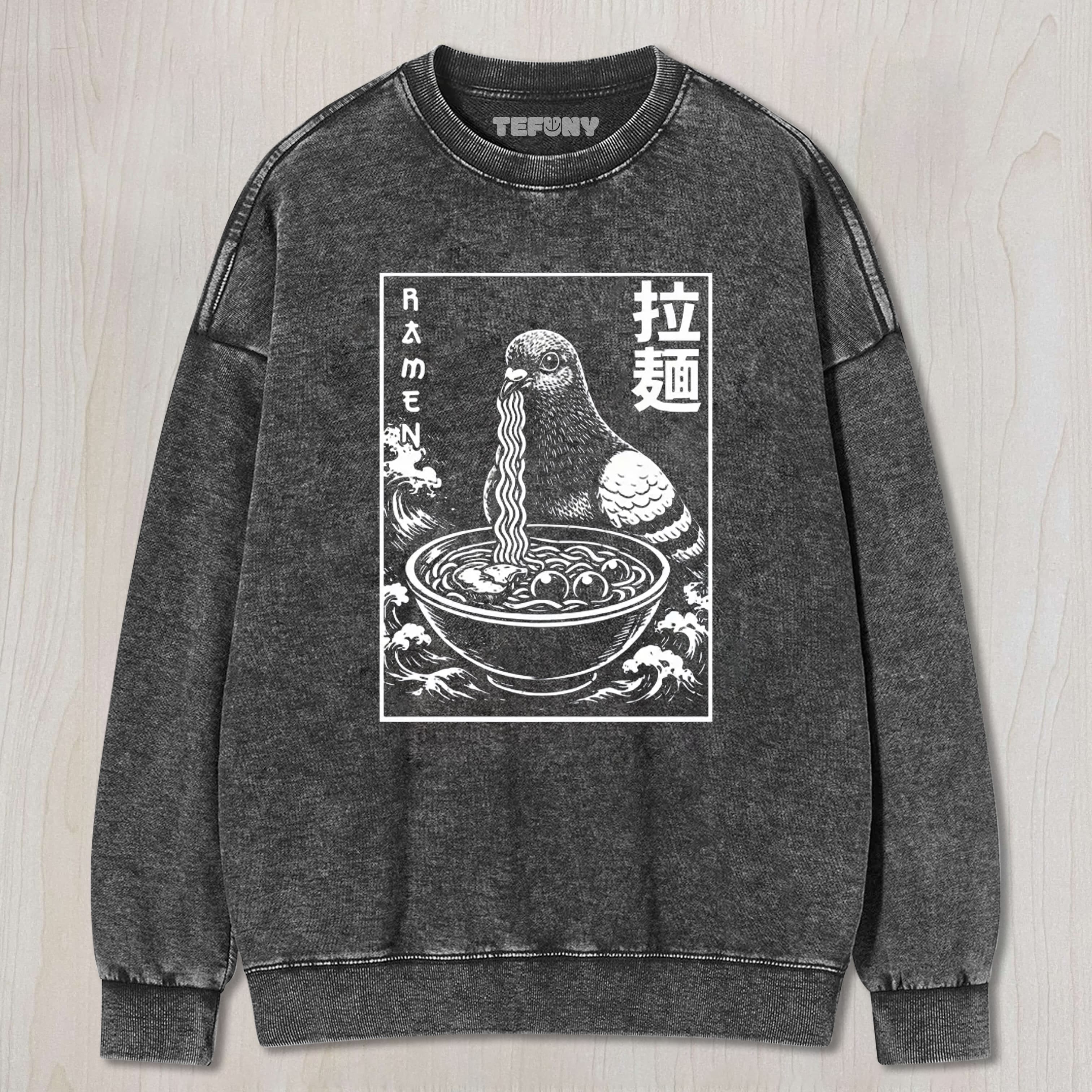 RAMEN PIGEON UNISEX TEE, TANK TOP, LAYERED LS, SWEATSHIRT & HOODIE