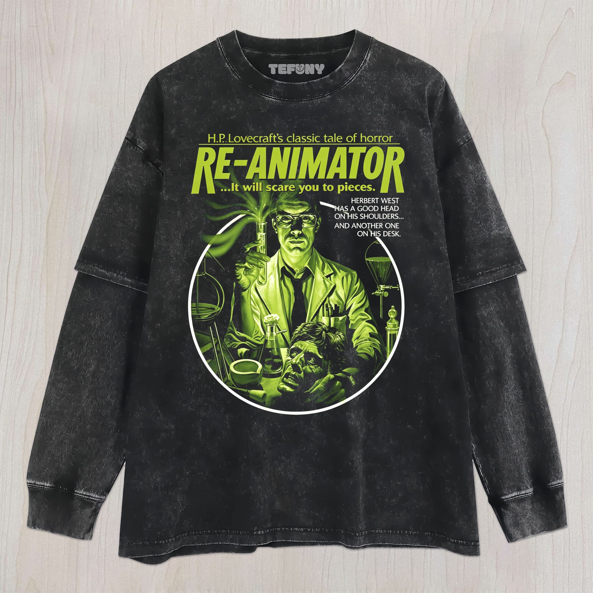 RE-ANIMATOR UNISEX TEE, TANK TOP, LAYERED LS, SWEATSHIRT & HOODIE