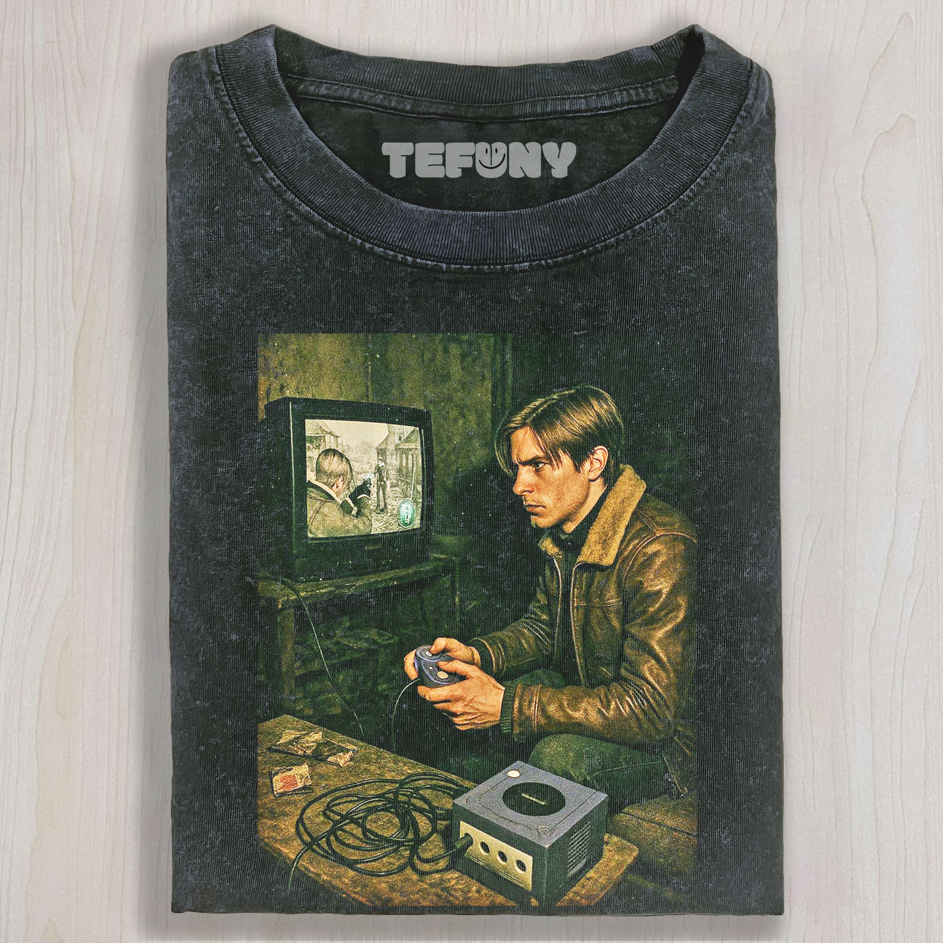 RESIDENT EVIL LEON PLAYING GAMES TEE & SWEAT & HOOD