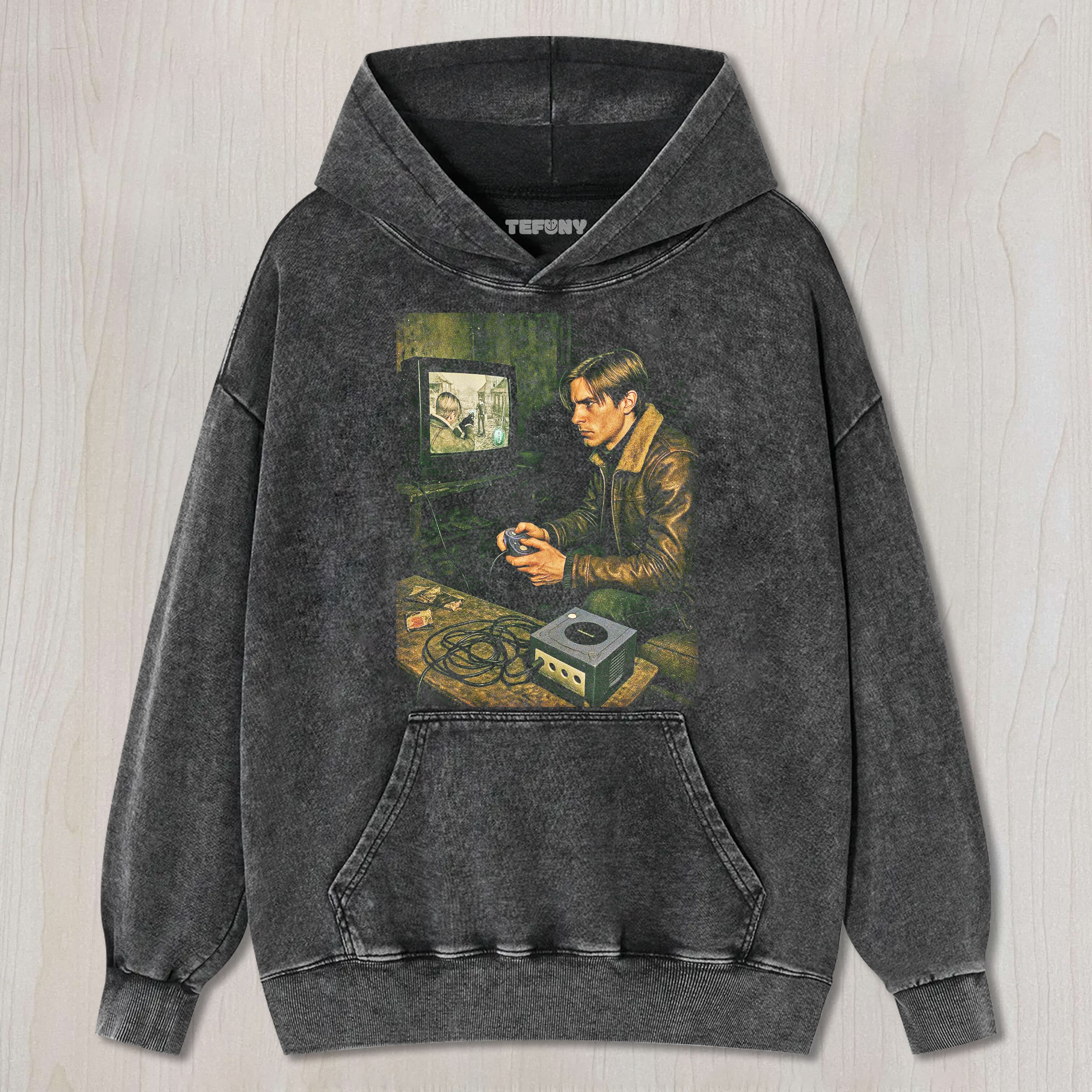 RESIDENT EVIL LEON PLAYING GAMES TEE & SWEAT & HOOD