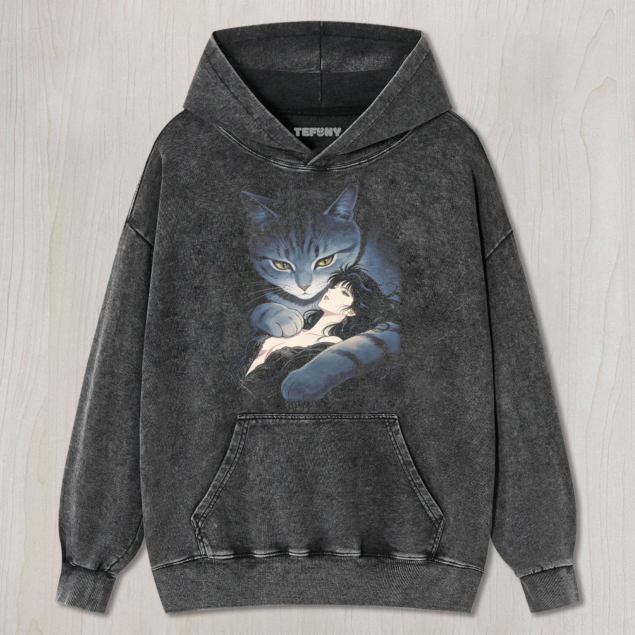 RETRO 90S GIRL AND CAT UNISEX TEE, TANK TOP, LAYERED LS, SWEATSHIRT & HOODIE