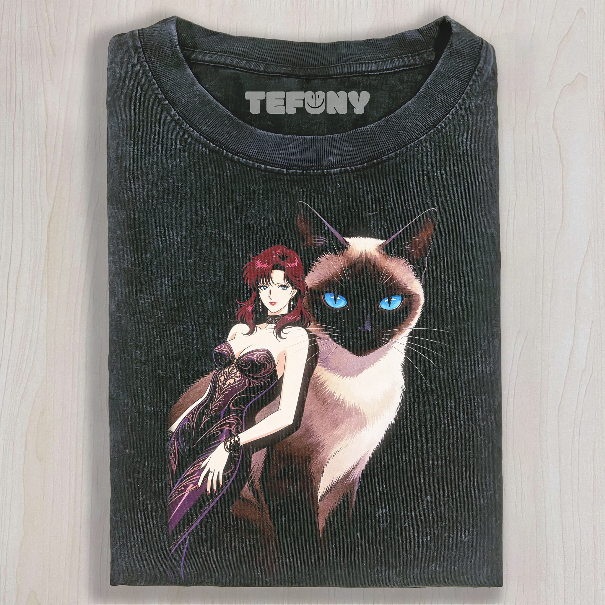 RETRO 90S GIRL AND CAT V1 UNISEX TEE, TANK TOP, LAYERED LS, SWEATSHIRT & HOODIE