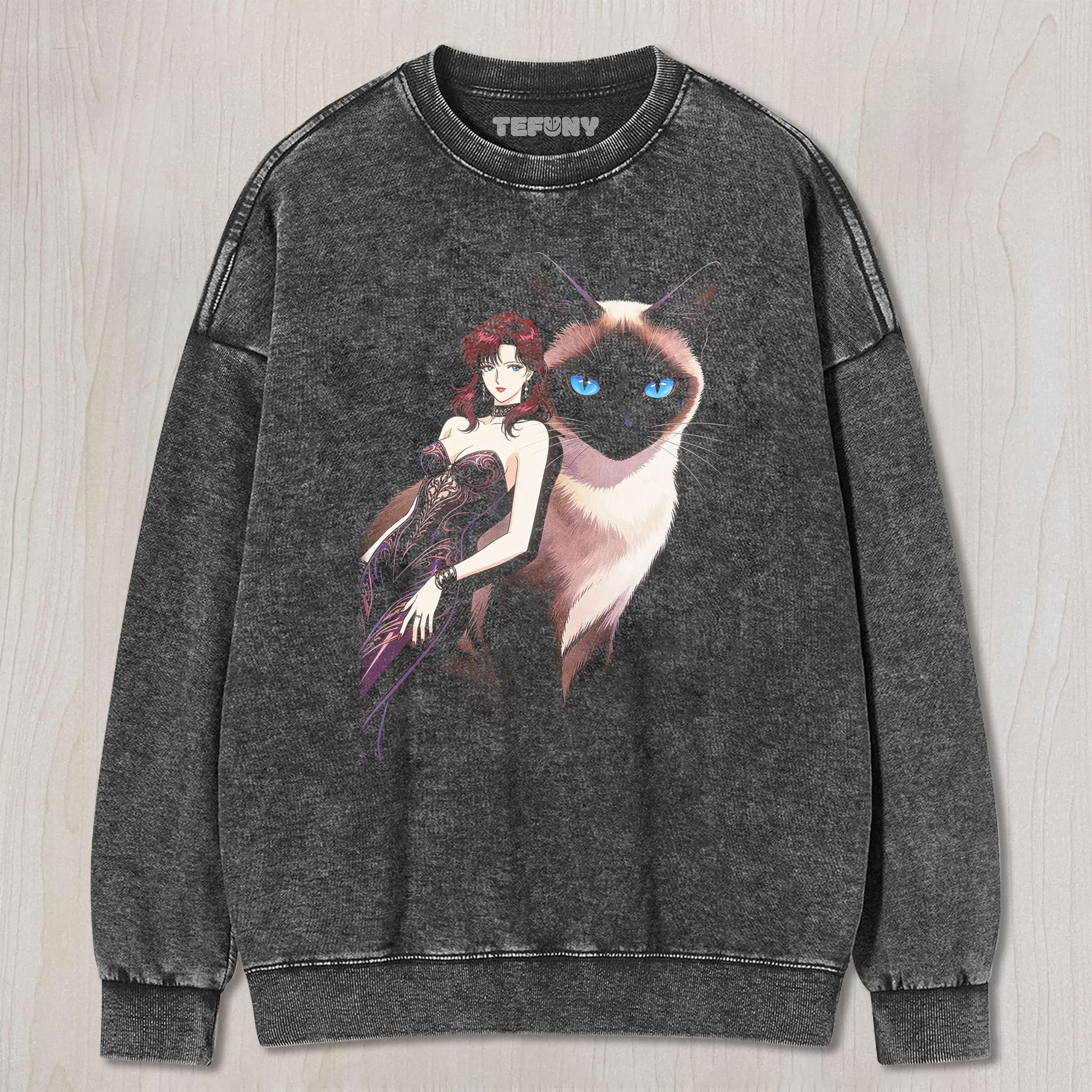 RETRO 90S GIRL AND CAT V1 UNISEX TEE, TANK TOP, LAYERED LS, SWEATSHIRT & HOODIE