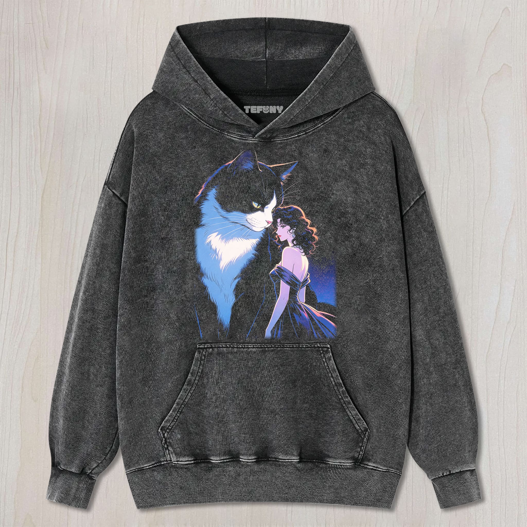 RETRO 90S GIRL AND CAT V3 UNISEX TEE, TANK TOP, LAYERED LS, SWEATSHIRT & HOODIE