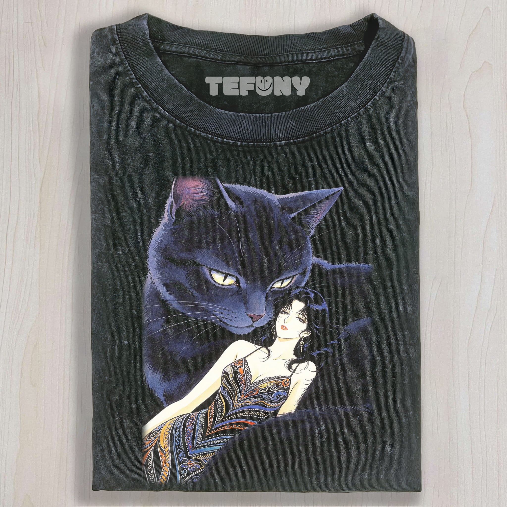 RETRO 90S GIRL AND CAT V4 UNISEX TEE, TANK TOP, LAYERED LS, SWEATSHIRT & HOODIE