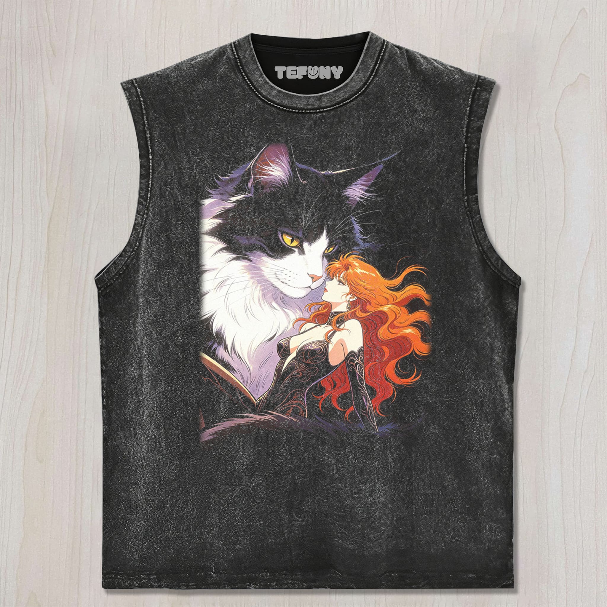 RETRO 90S GIRL AND CAT V9 UNISEX TEE, TANK TOP, LAYERED LS, SWEATSHIRT & HOODIE