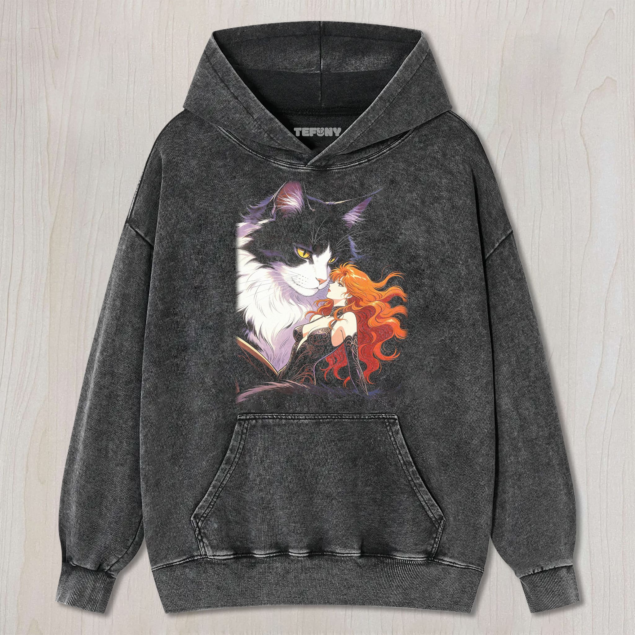 RETRO 90S GIRL AND CAT V9 UNISEX TEE, TANK TOP, LAYERED LS, SWEATSHIRT & HOODIE