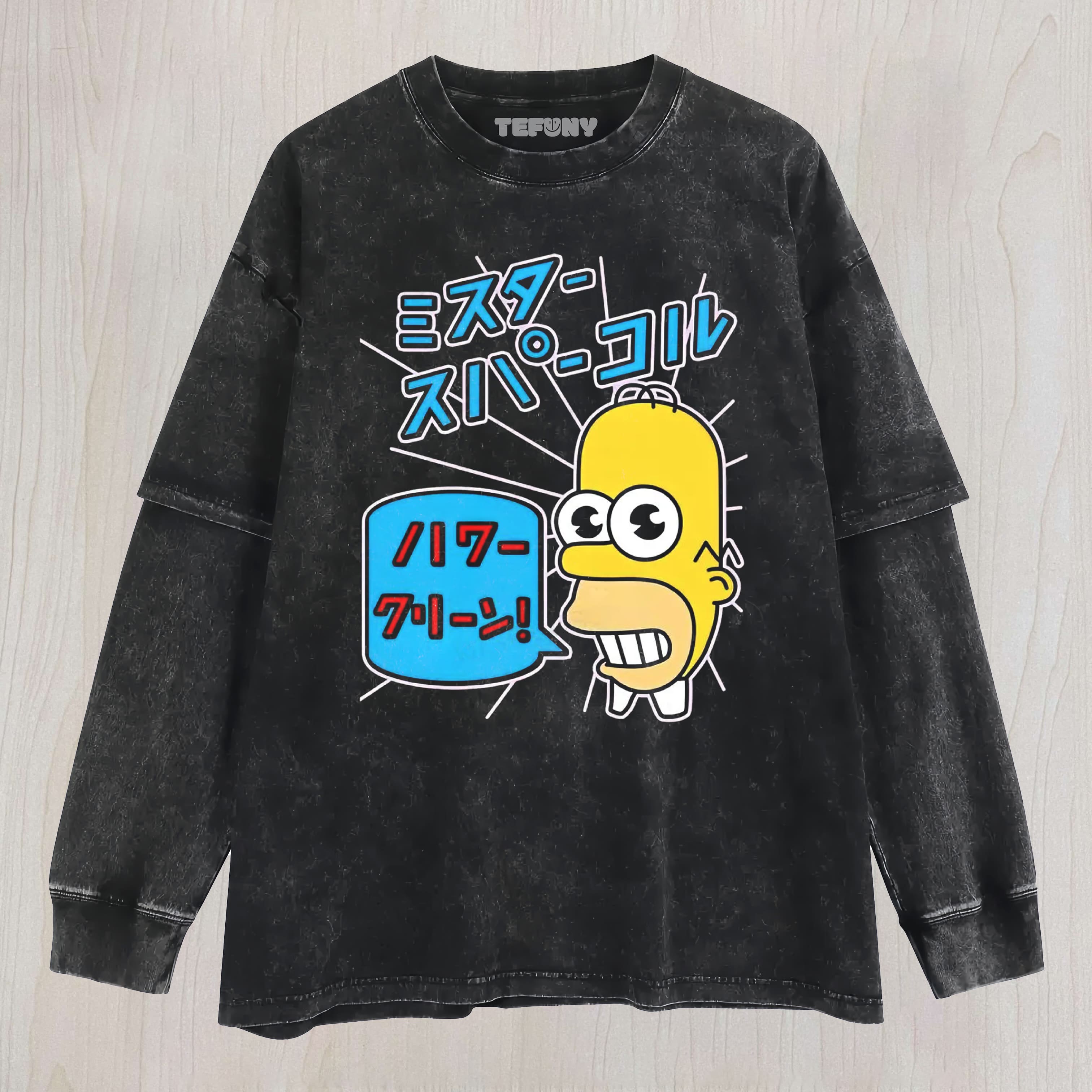 RETRO ANIME TEXT CARTOON CHARACTER CASUAL UNISEX TEE, TANK TOP, LAYERED LS, SWEATSHIRT & HOODIE