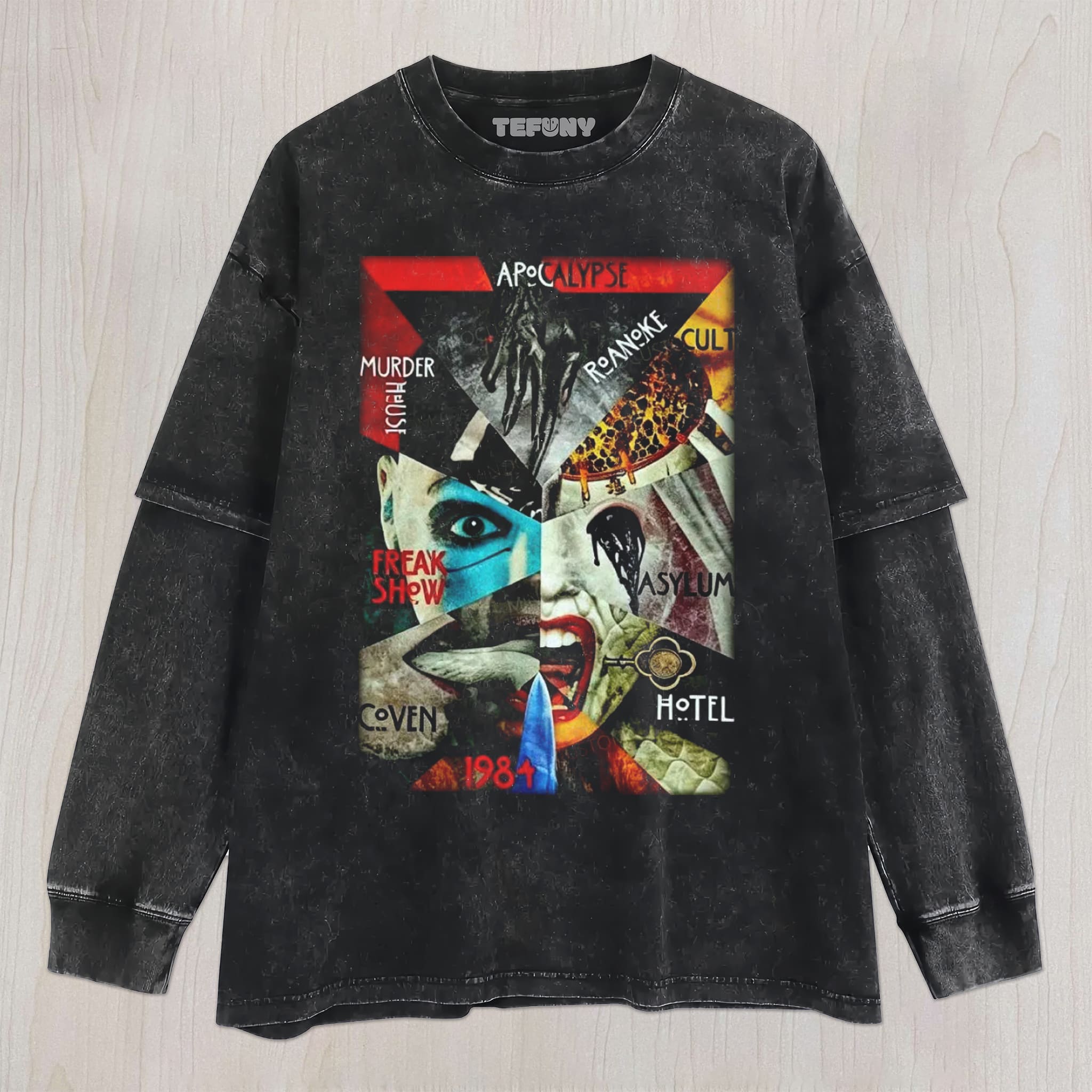 RETRO MULTIFIGURE GOTHIC SPOOKY UNISEX TEE, TANK TOP, LAYERED LS, SWEATSHIRT & HOODIE