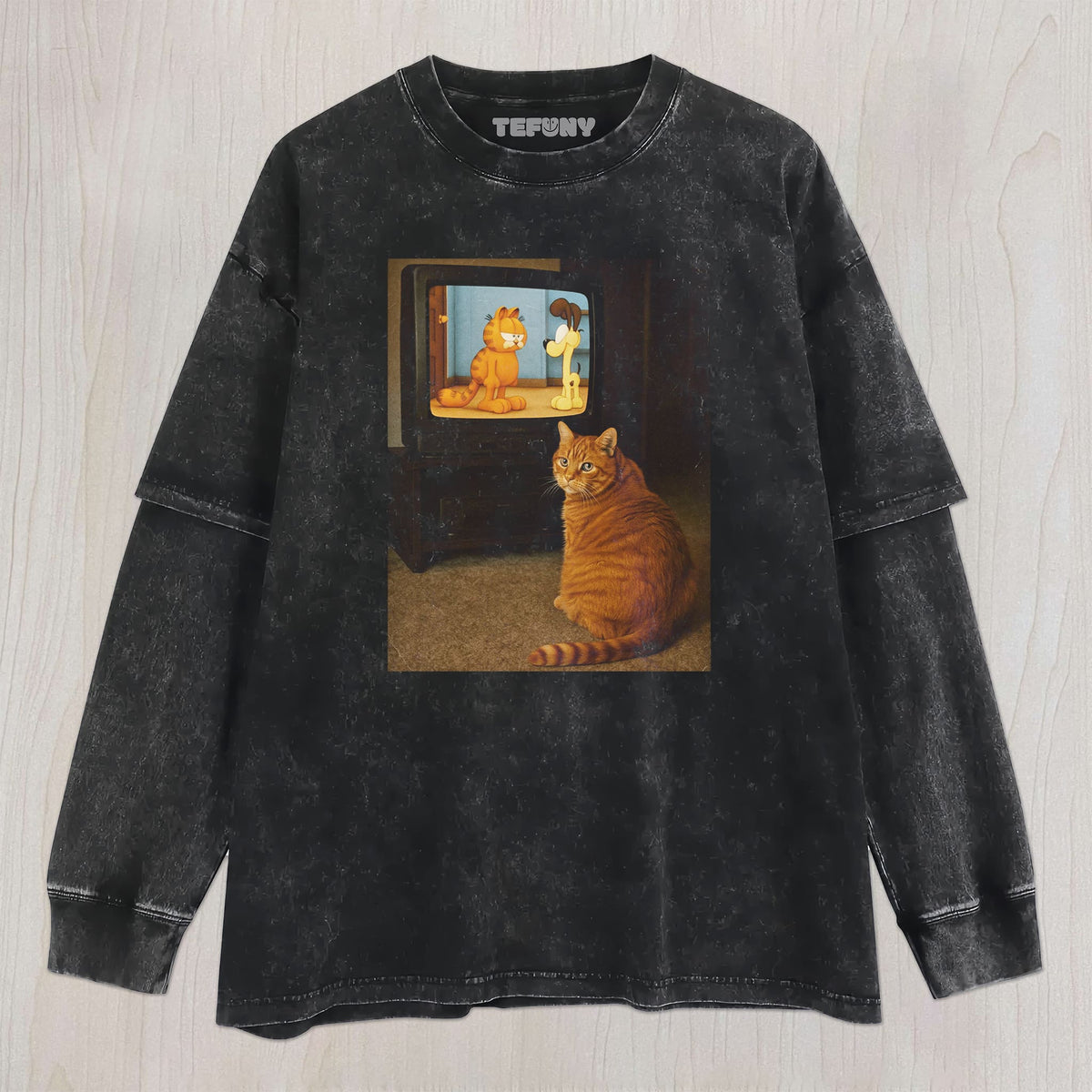 RETRO TV CAT UNISEX TEE, TANK TOP, LAYERED LS, SWEATSHIRT & HOODIE