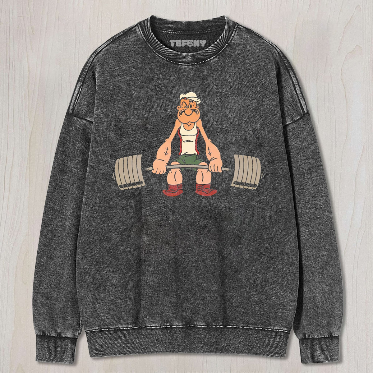 RETRO WEIGHTLIFTING MUSCULAR SAILOR UNISEX TEE, TANK TOP, LAYERED LS, SWEATSHIRT & HOODIE