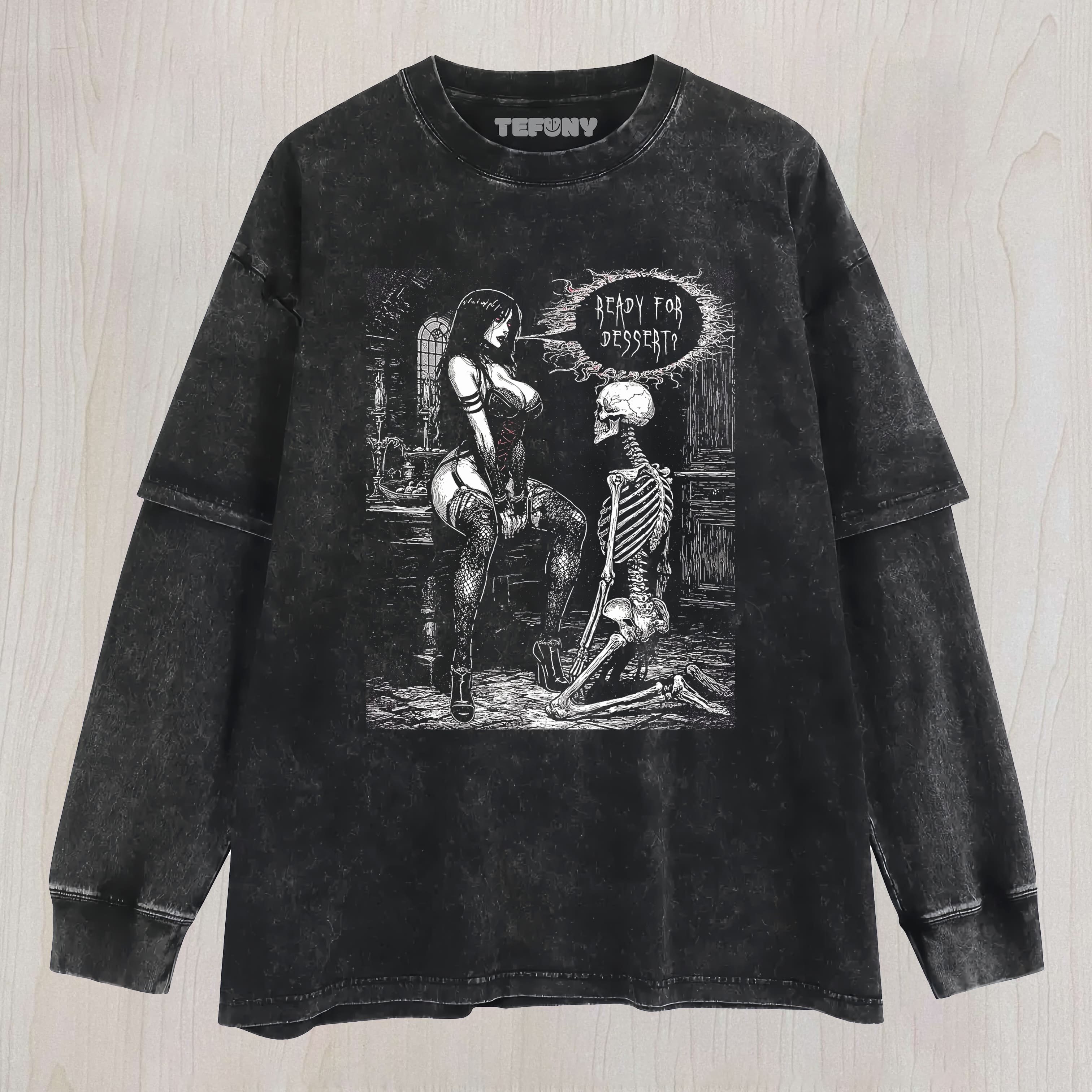RETRO - DARK HUMOR LAYERED LONG SLEEVE