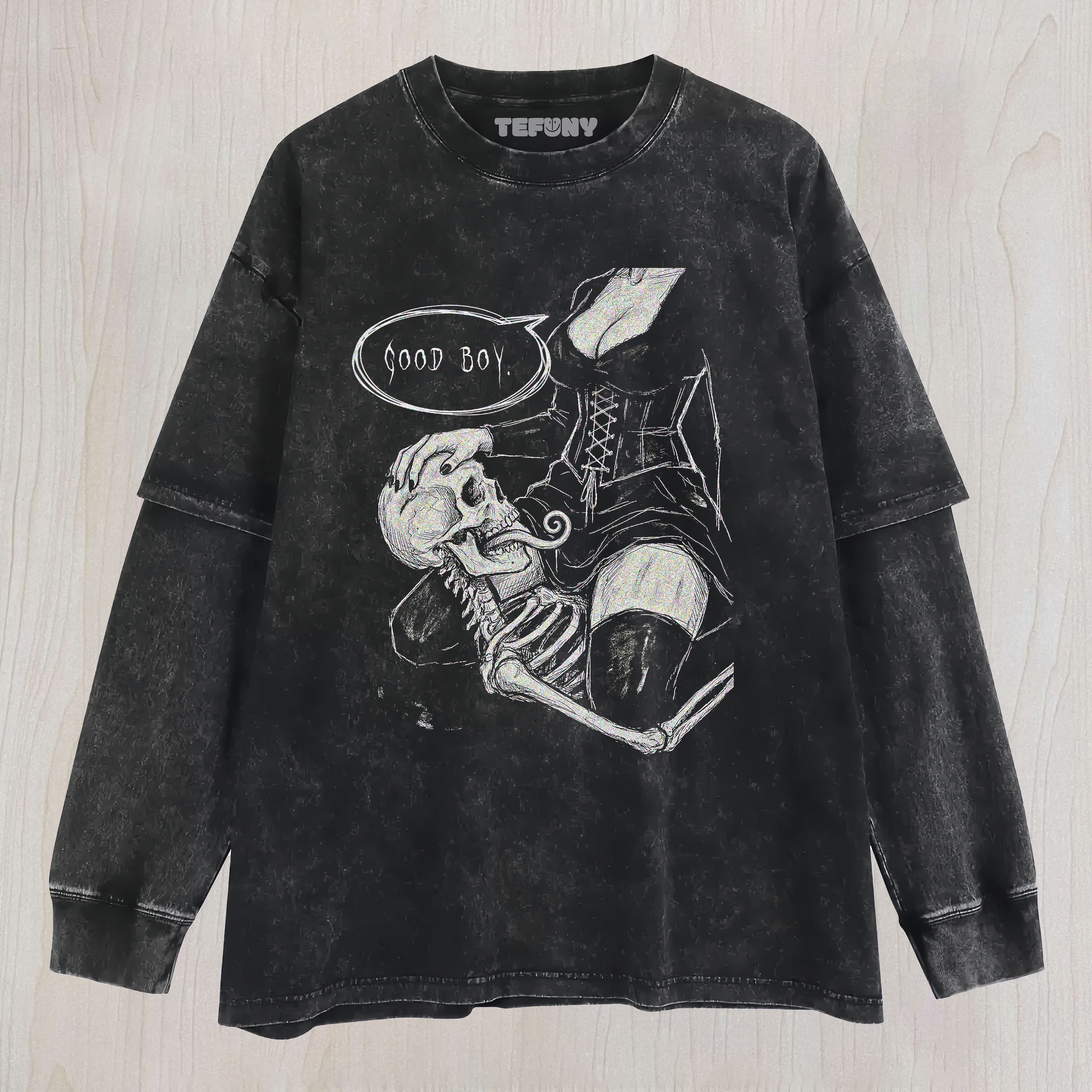 RETRO - DARK HUMOR V8 LAYERED LONG SLEEVE