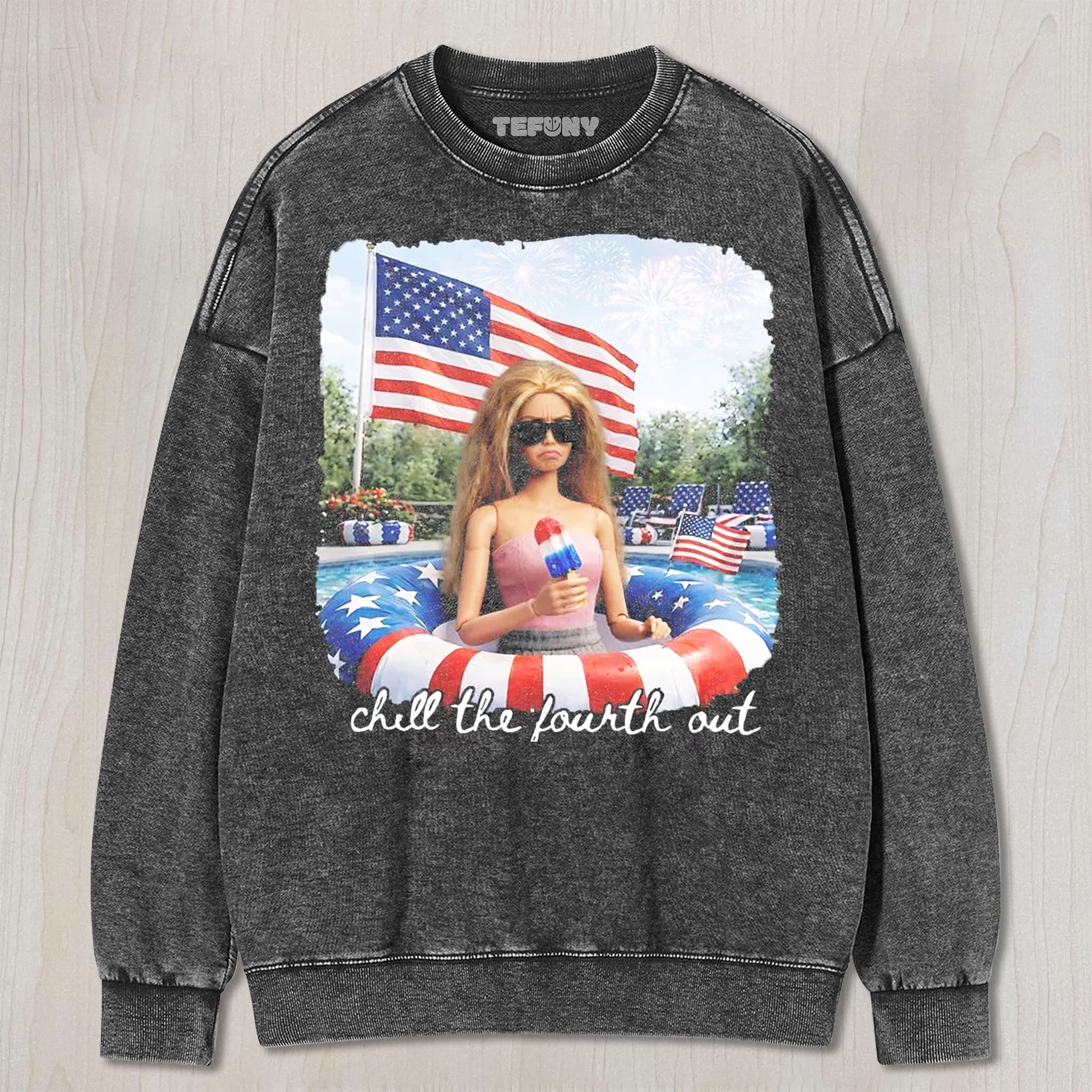 RETRO DOLL 4TH OF JULY V2 UNISEX TEE, TANK TOP, LAYERED LS, SWEATSHIRT & HOODIE