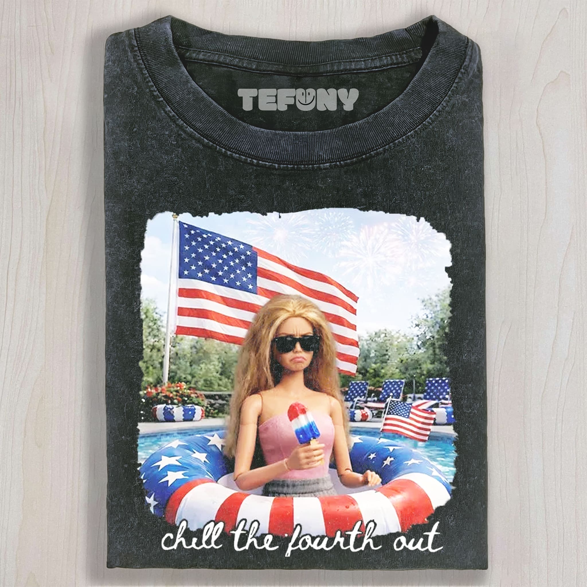 RETRO DOLL 4TH OF JULY V2 UNISEX TEE, TANK TOP, LAYERED LS, SWEATSHIRT & HOODIE