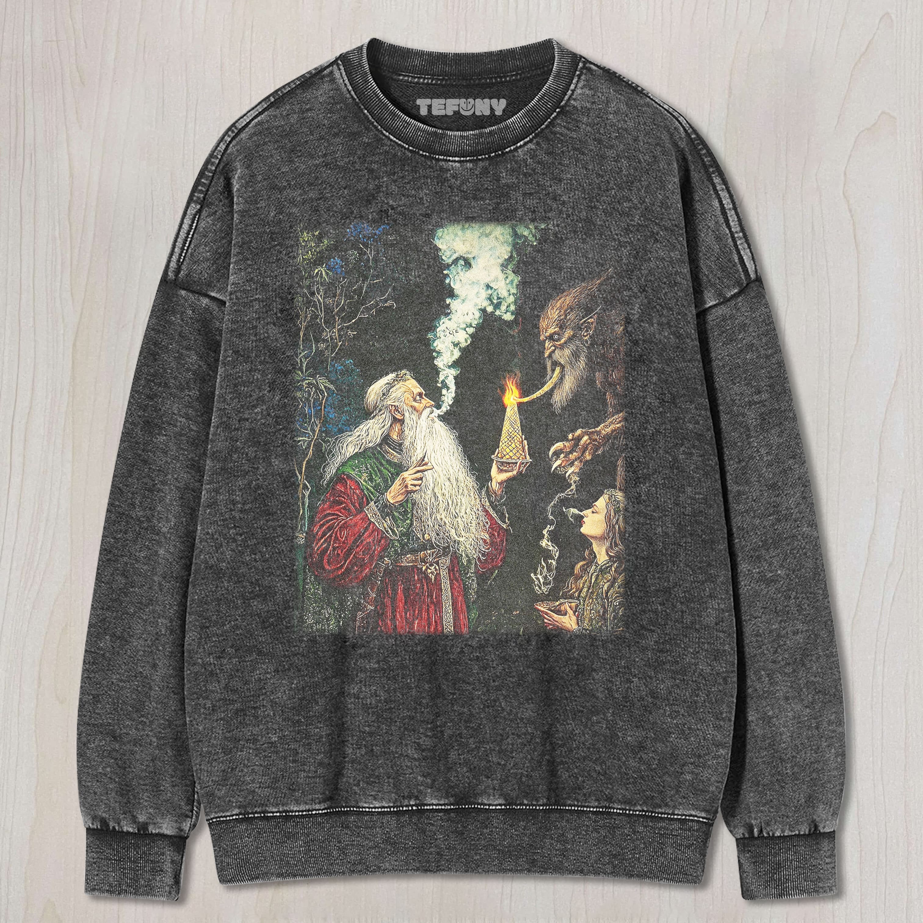 RETRO FANTASY WIZARD SMOKING CEREMONY TEE & SWEAT & HOOD