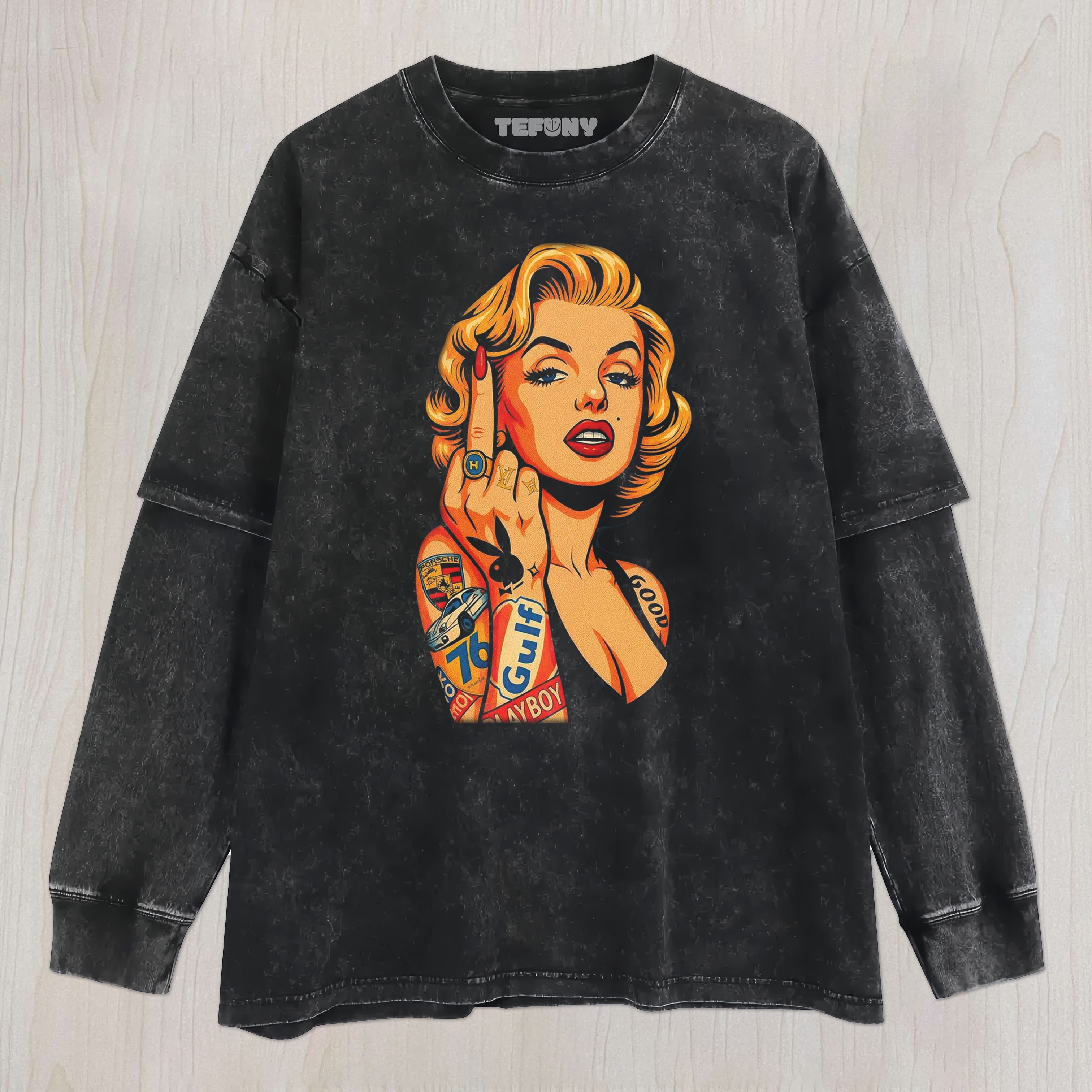 RETRO MARILYN MONROE UNISEX TEE, TANK TOP, LAYERED LS, SWEATSHIRT & HOODIE