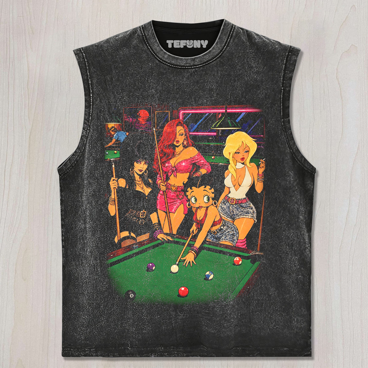 RETRO & PLAYING BILLIARDS UNISEX TEE, TANK TOP, LAYERED LS, SWEATSHIRT & HOODIE