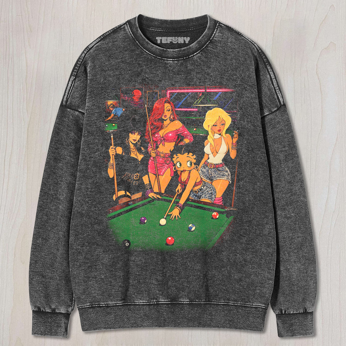 RETRO & PLAYING BILLIARDS UNISEX TEE, TANK TOP, LAYERED LS, SWEATSHIRT & HOODIE