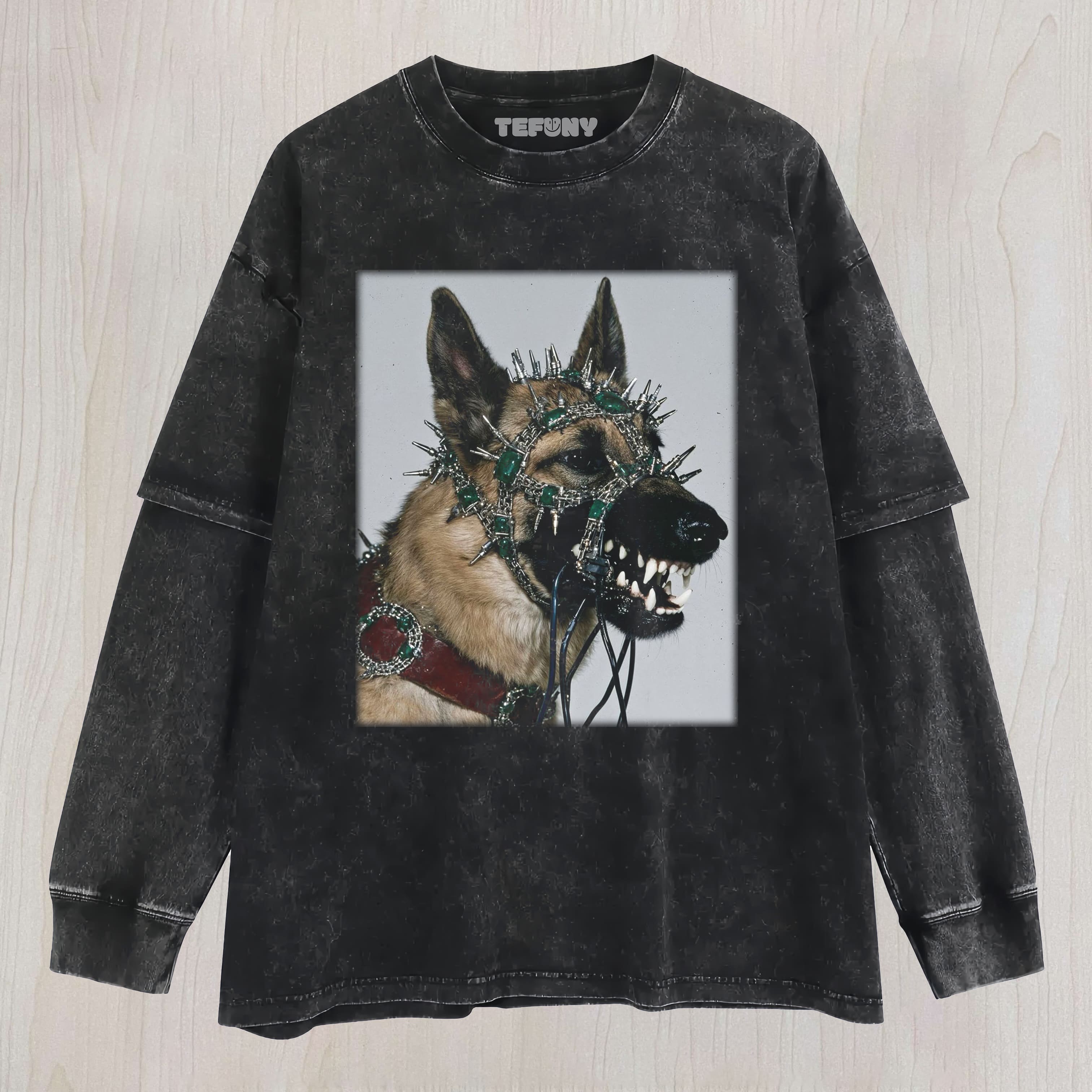RETRO STREET STYLE ANIMALS LAYERED LONG SLEEVE