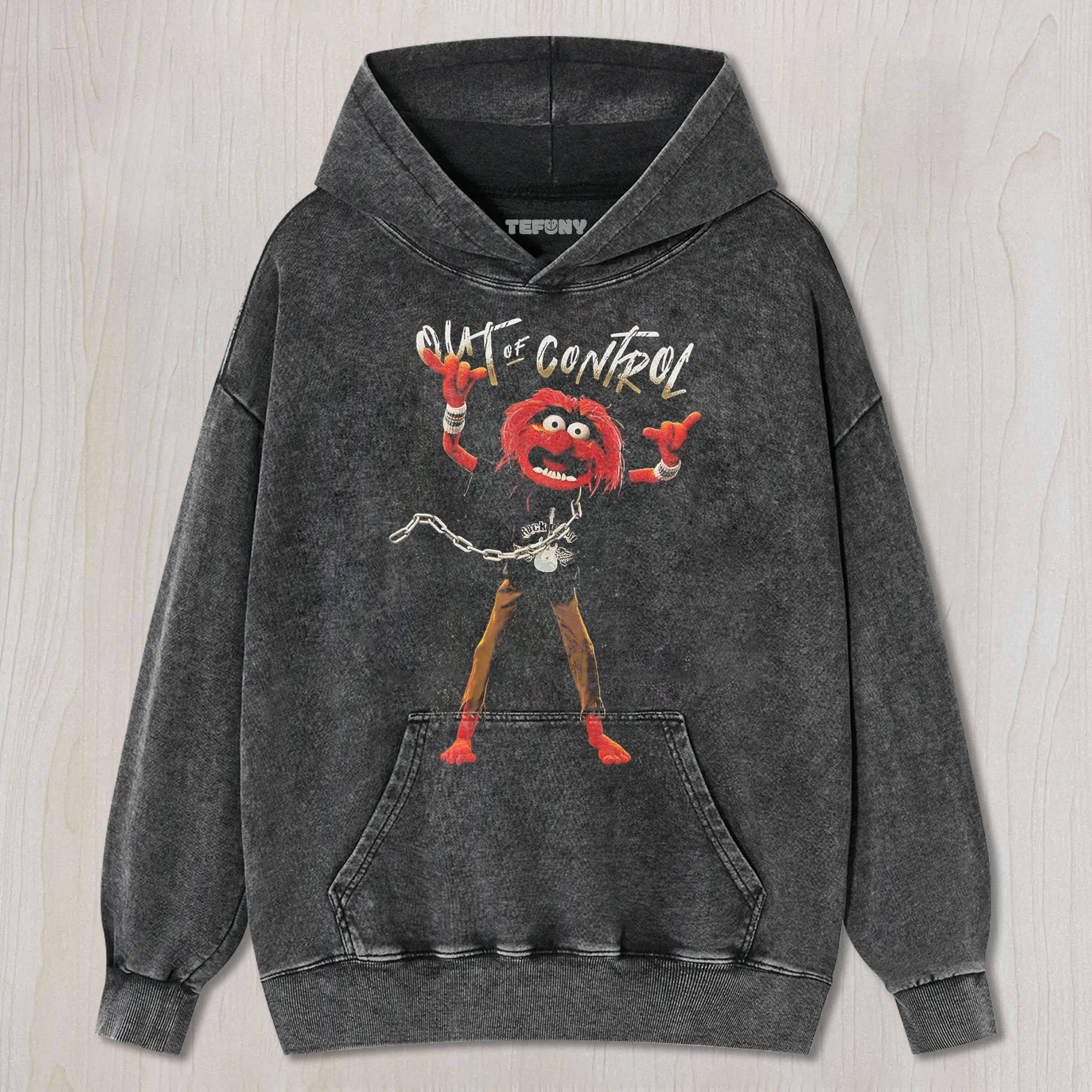 ROCKSTAR ANIMAL PUPPET GRAPHIC WASHED UNISEX TEE, TANK TOP, LAYERED LS, SWEATSHIRT & HOODIE
