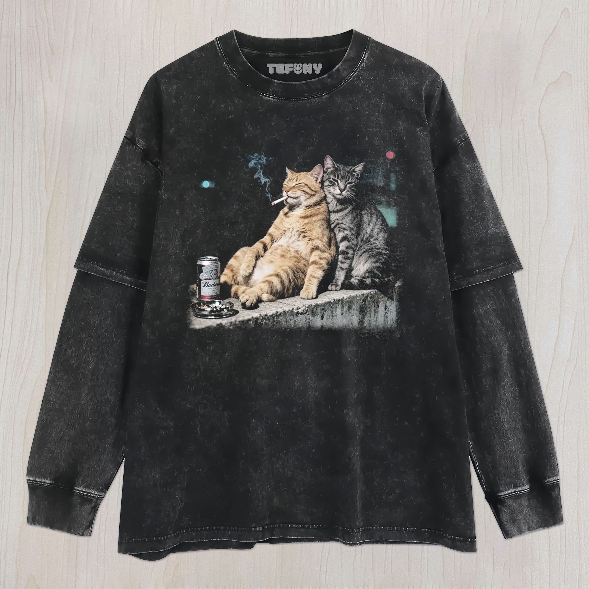 ROOFTOP CAT MEME UNISEX TEE, TANK TOP, LAYERED LS, SWEATSHIRT & HOODIE