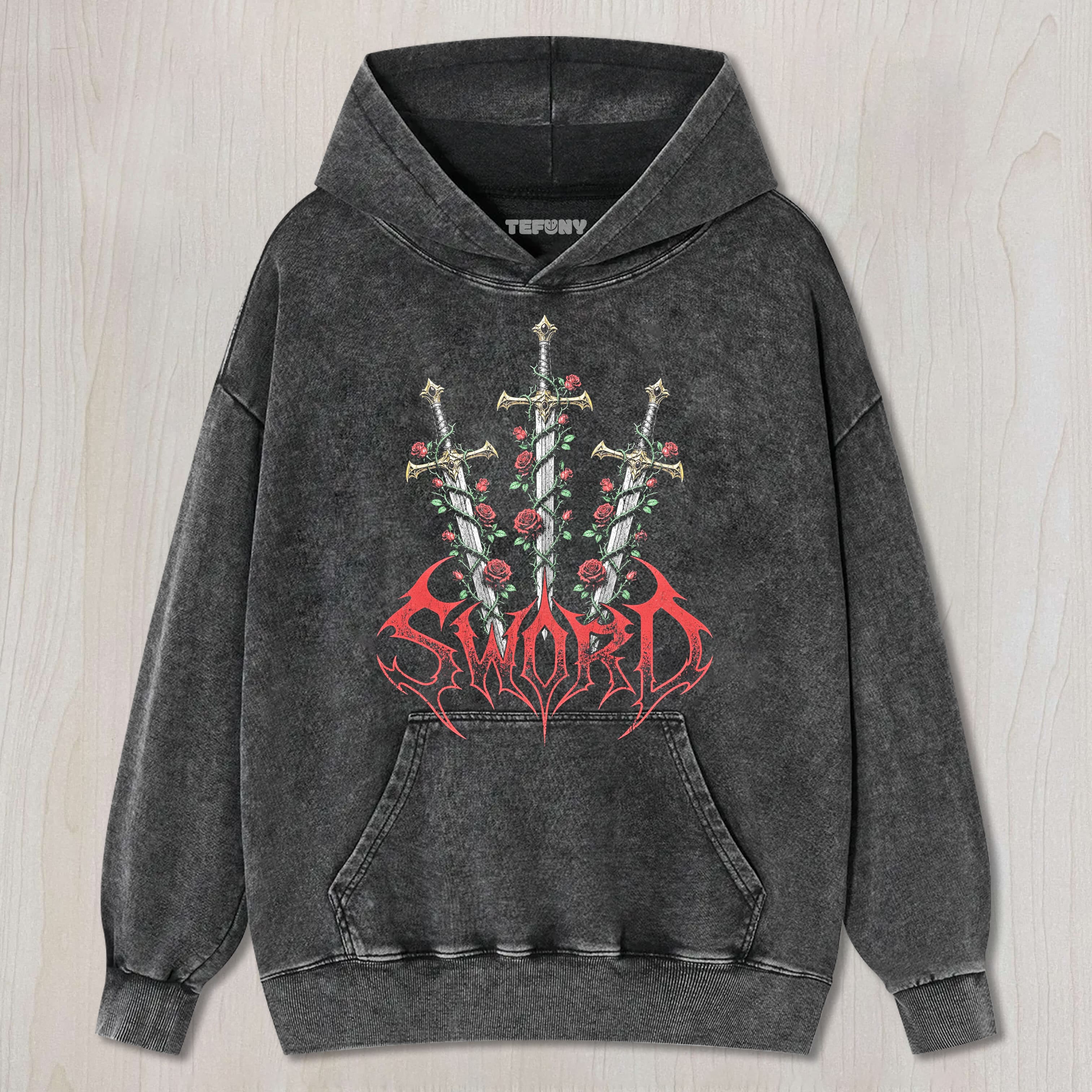 ROSE SWORD UNISEX TEE, TANK TOP, LAYERED LS, SWEATSHIRT & HOODIE