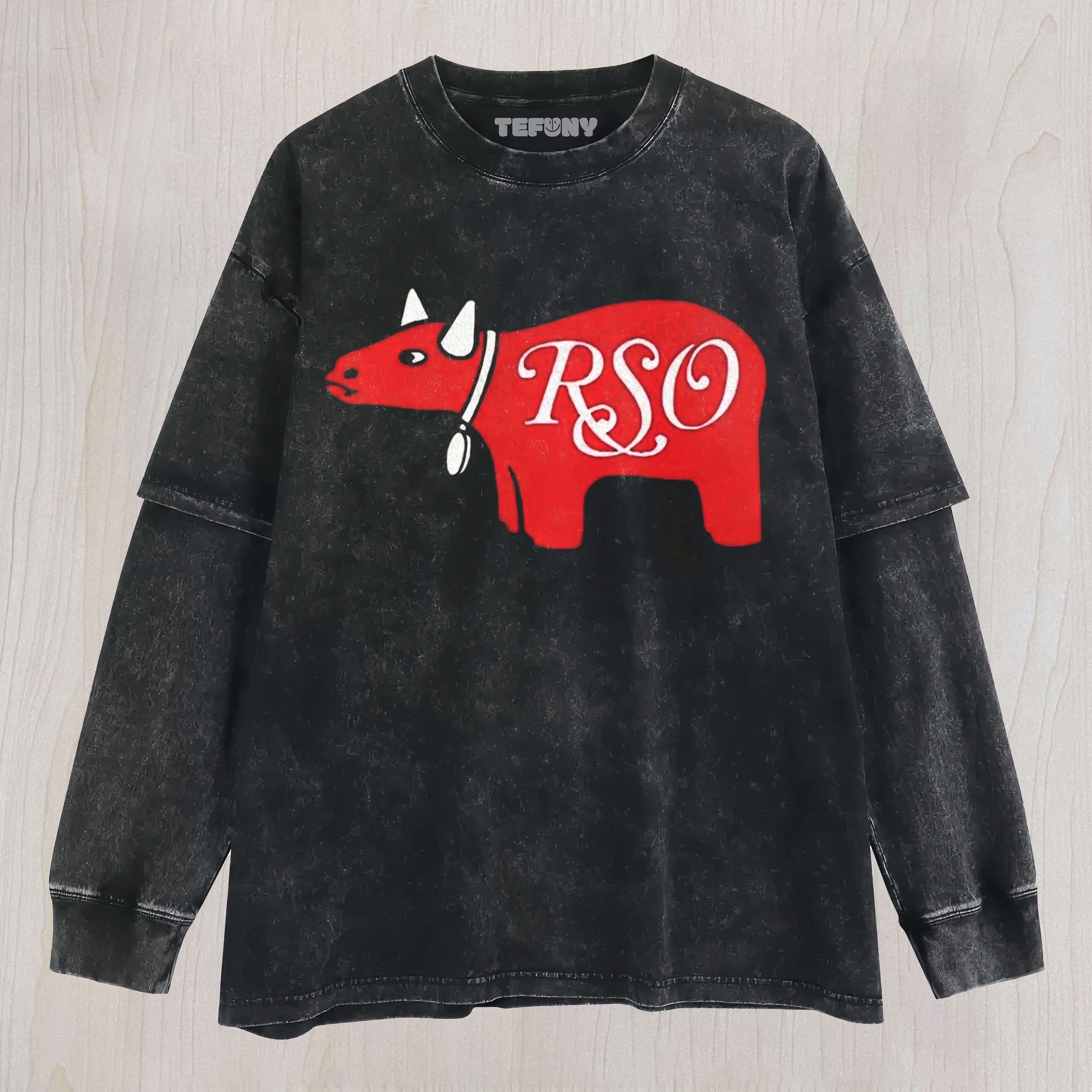 RSO RECORDS WASHED  UNISEX TEE, TANK TOP, LAYERED LS, SWEATSHIRT & HOODIE