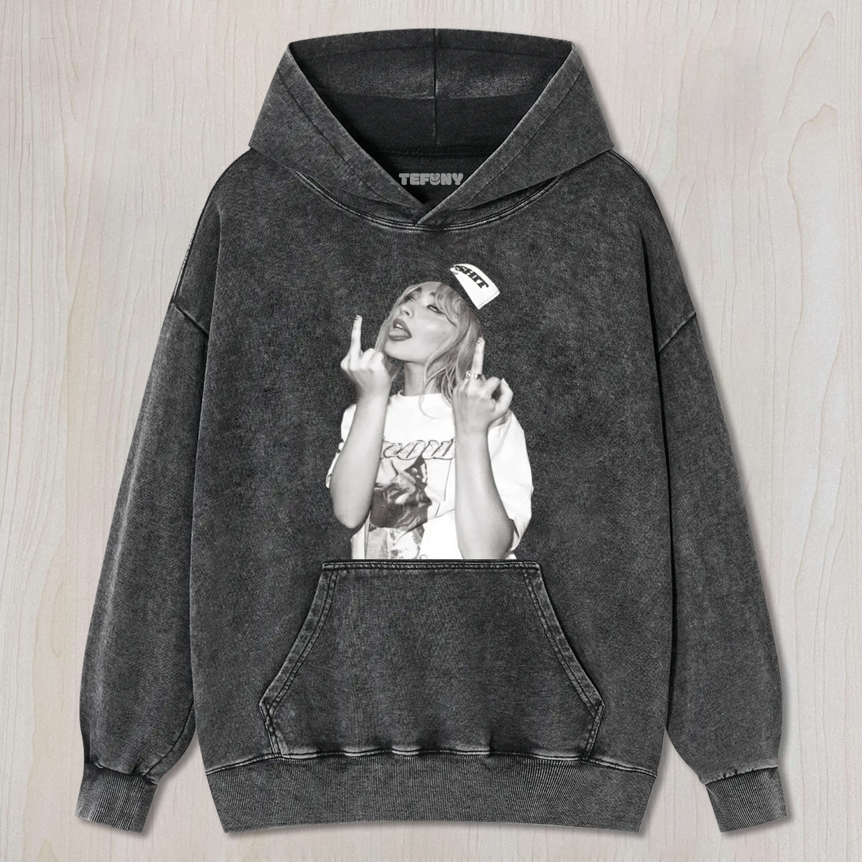 SABRINA CARPENTER GIVES THE MIDDLE FINGER TEE & SWEAT & HOOD