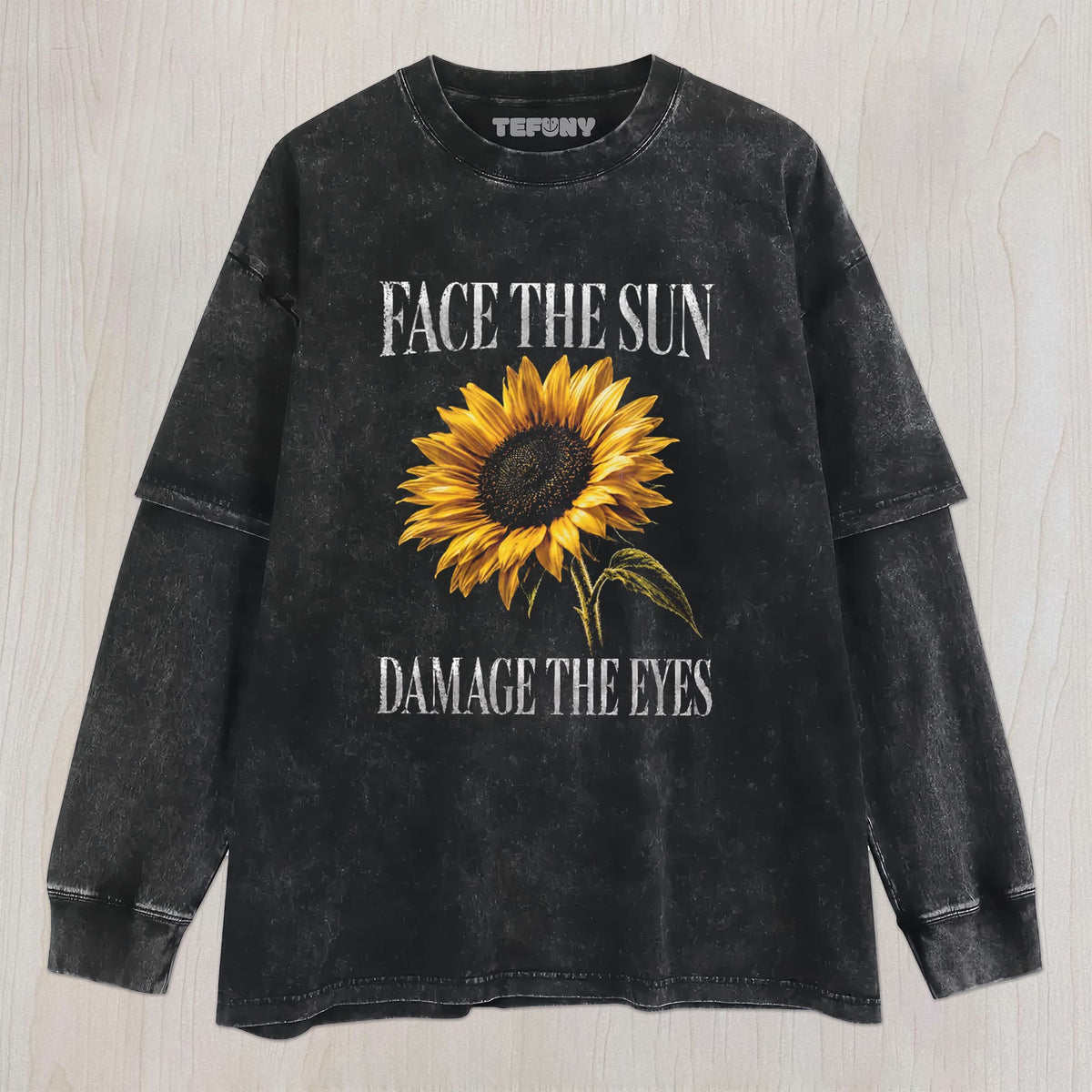 SARCASTIC SUNFLOWER T-SHIRT UNISEX TEE, TANK TOP, LAYERED LS, SWEATSHIRT & HOODIE